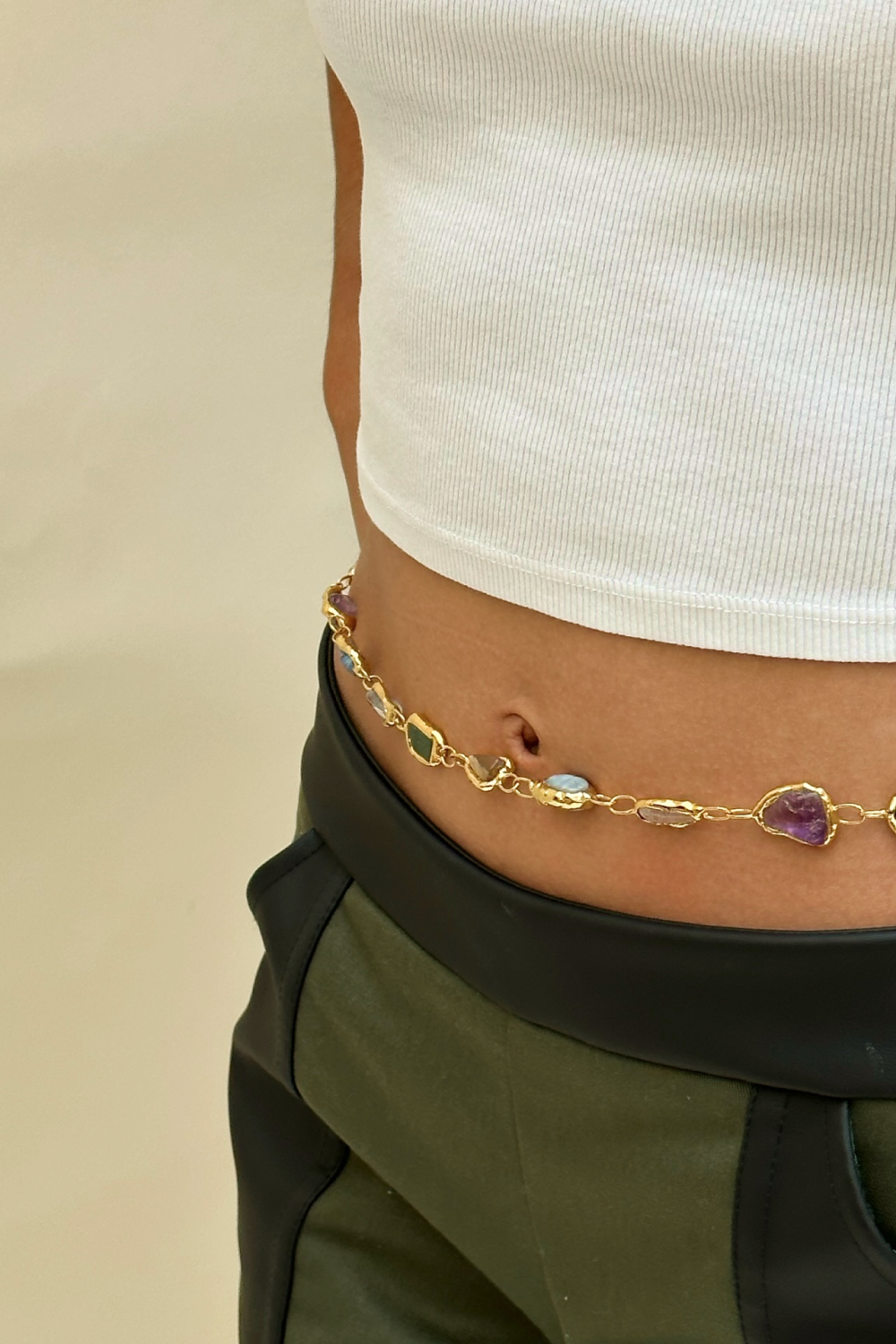 Rainbow Waist Chain in Gold - Tea & Tequila