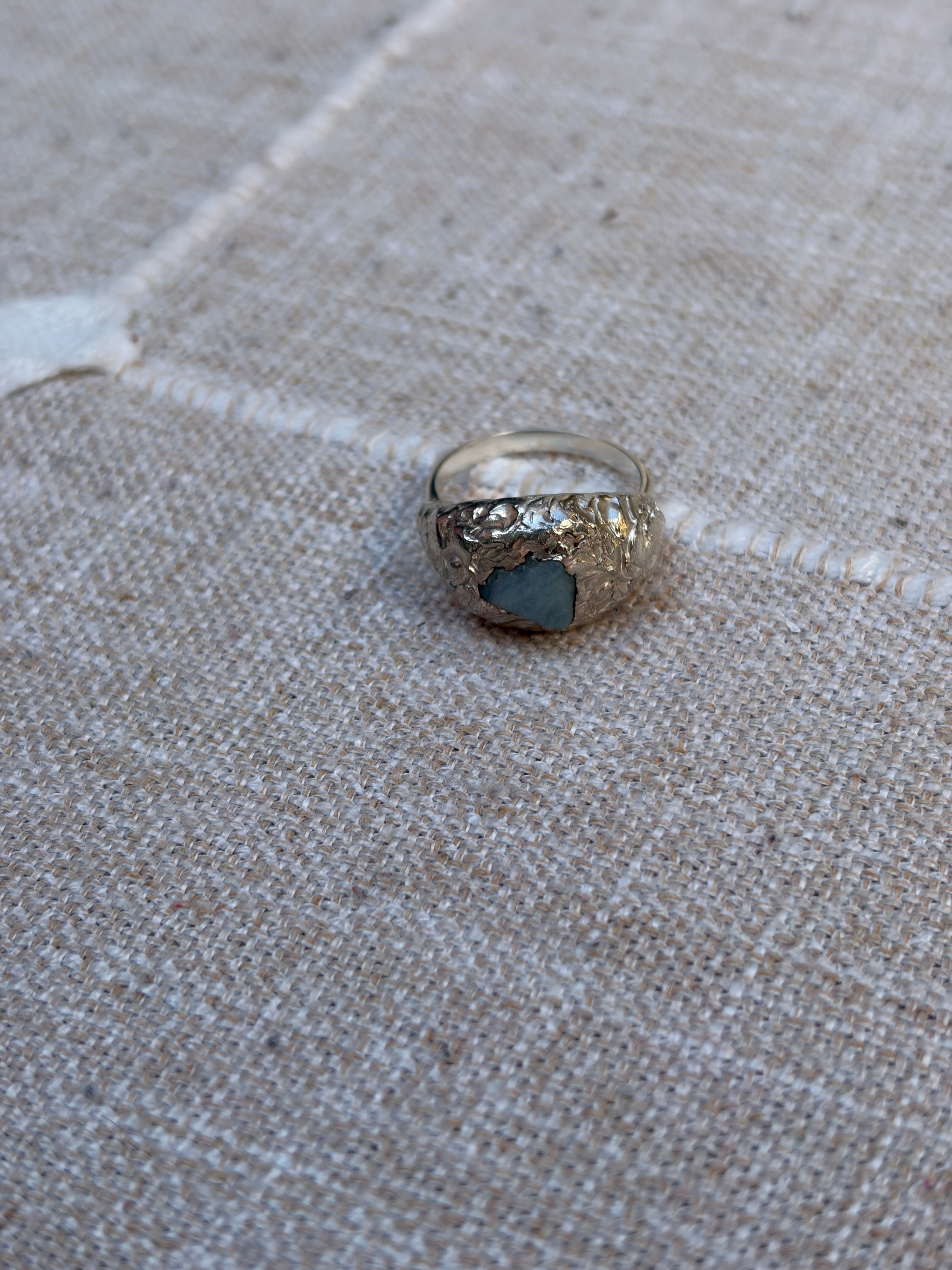 Aquamarine Silver Ring