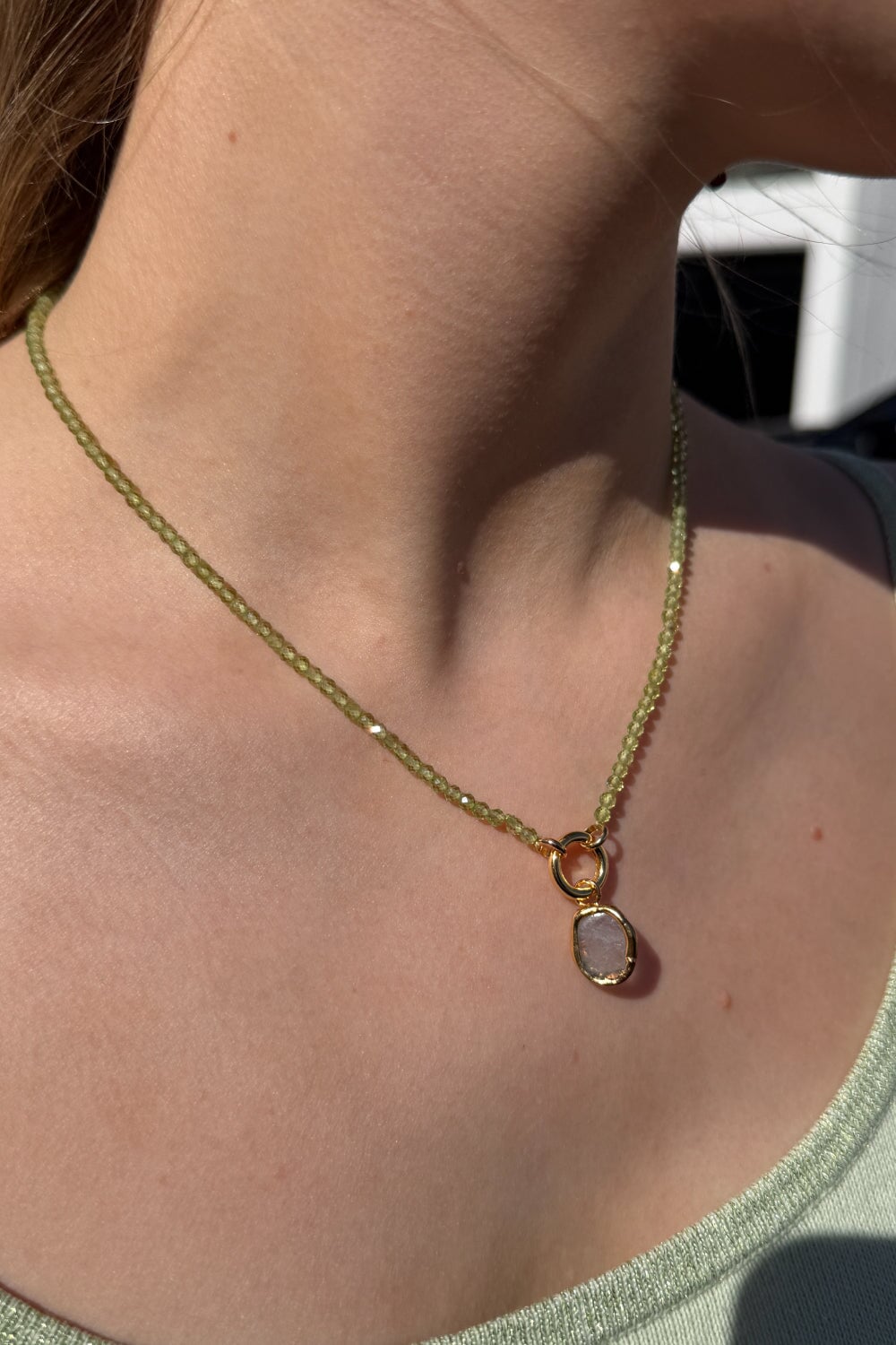 Beaded Peridot Necklace