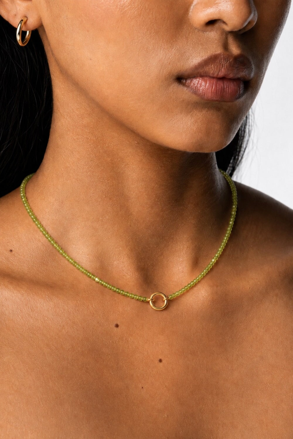 Beaded Peridot Necklace