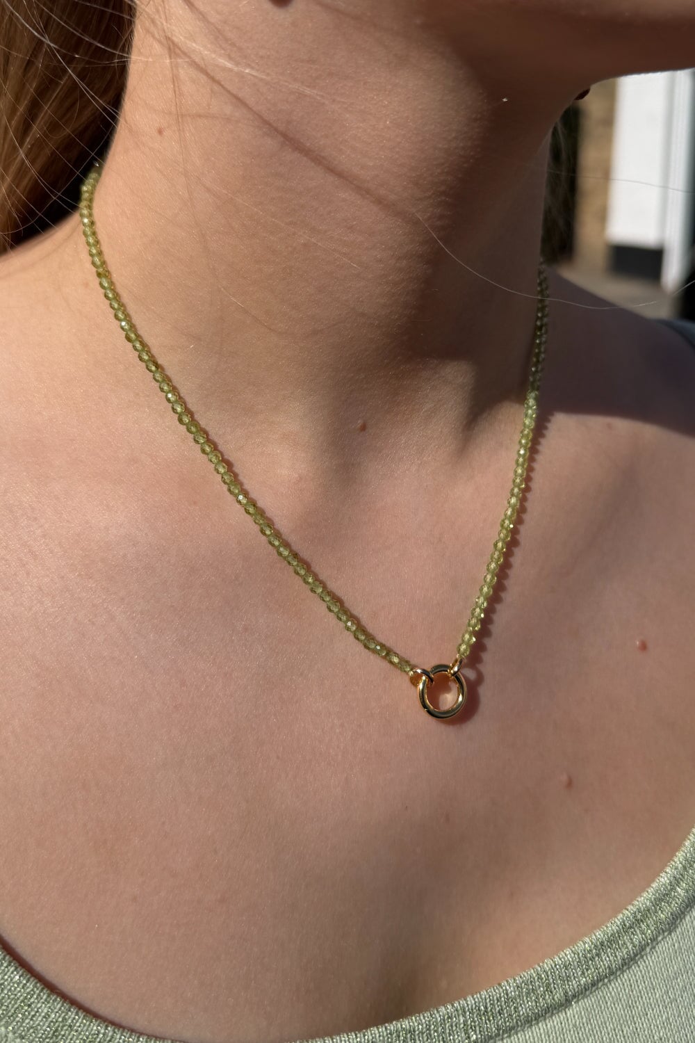 Beaded Peridot Necklace