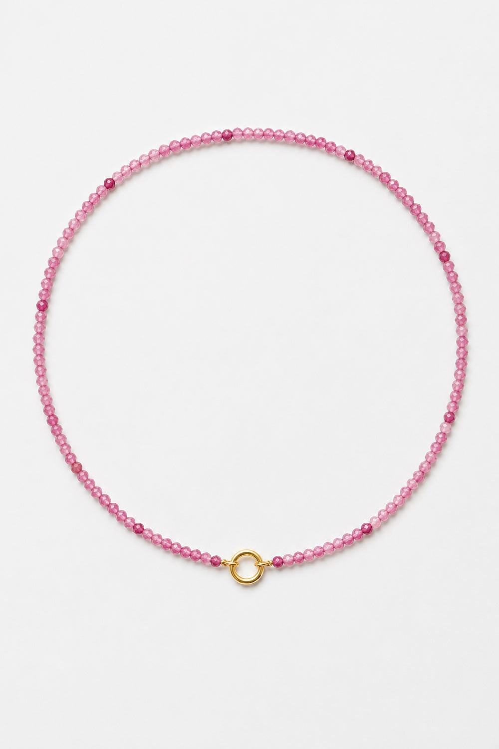 Beaded Pink Tourmaline Necklace