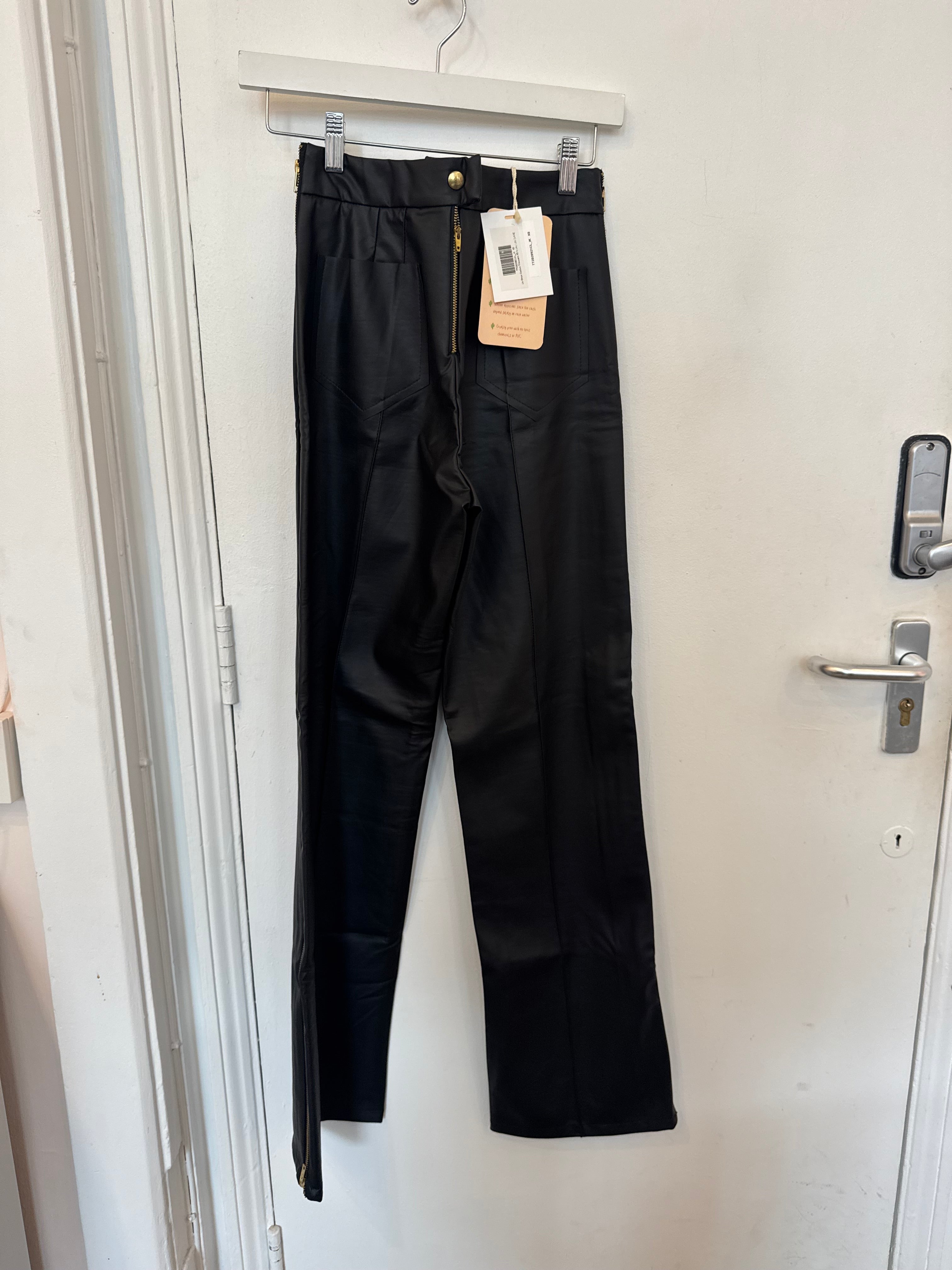 Black Cactus Leather Trousers