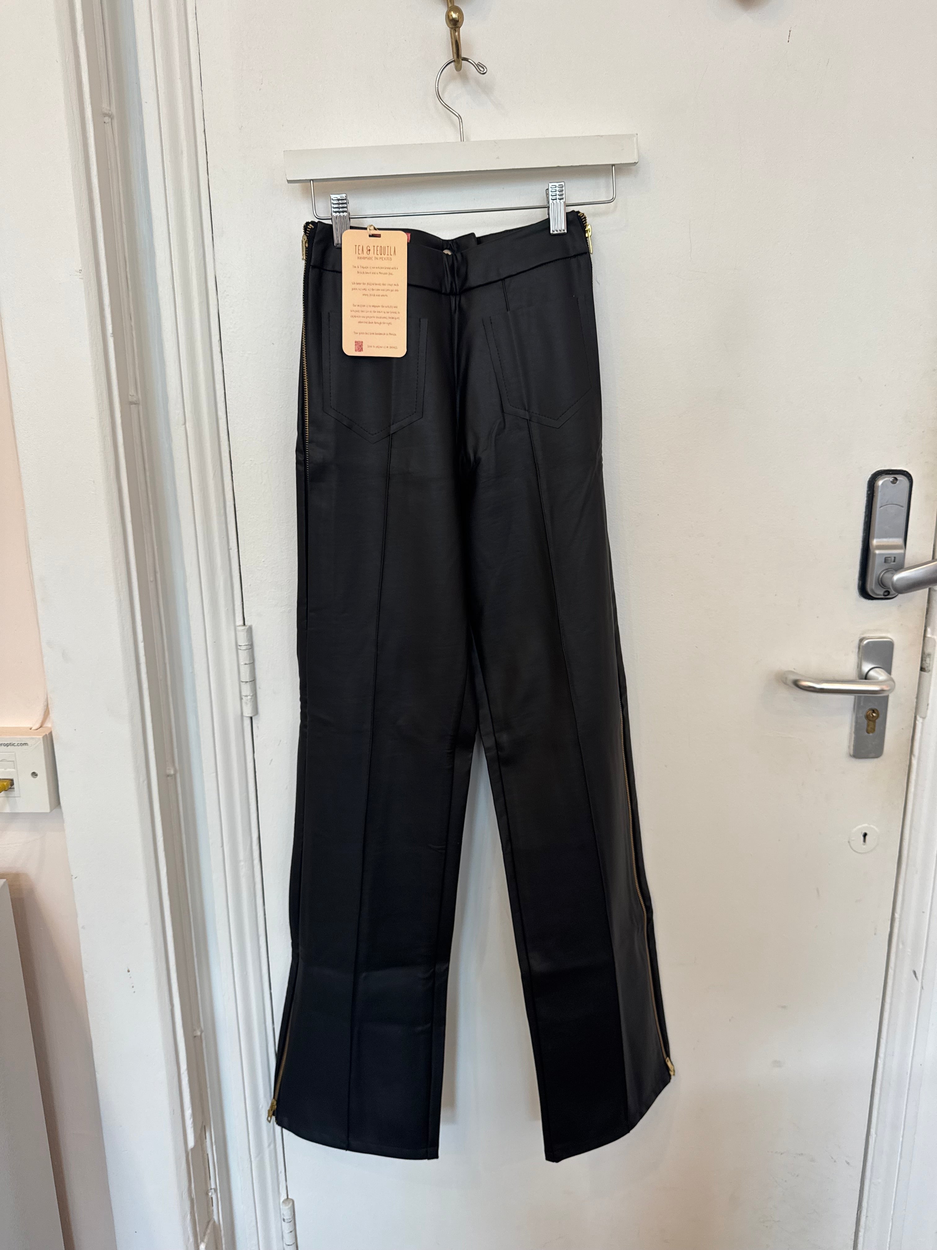 Black Cactus Leather Trousers