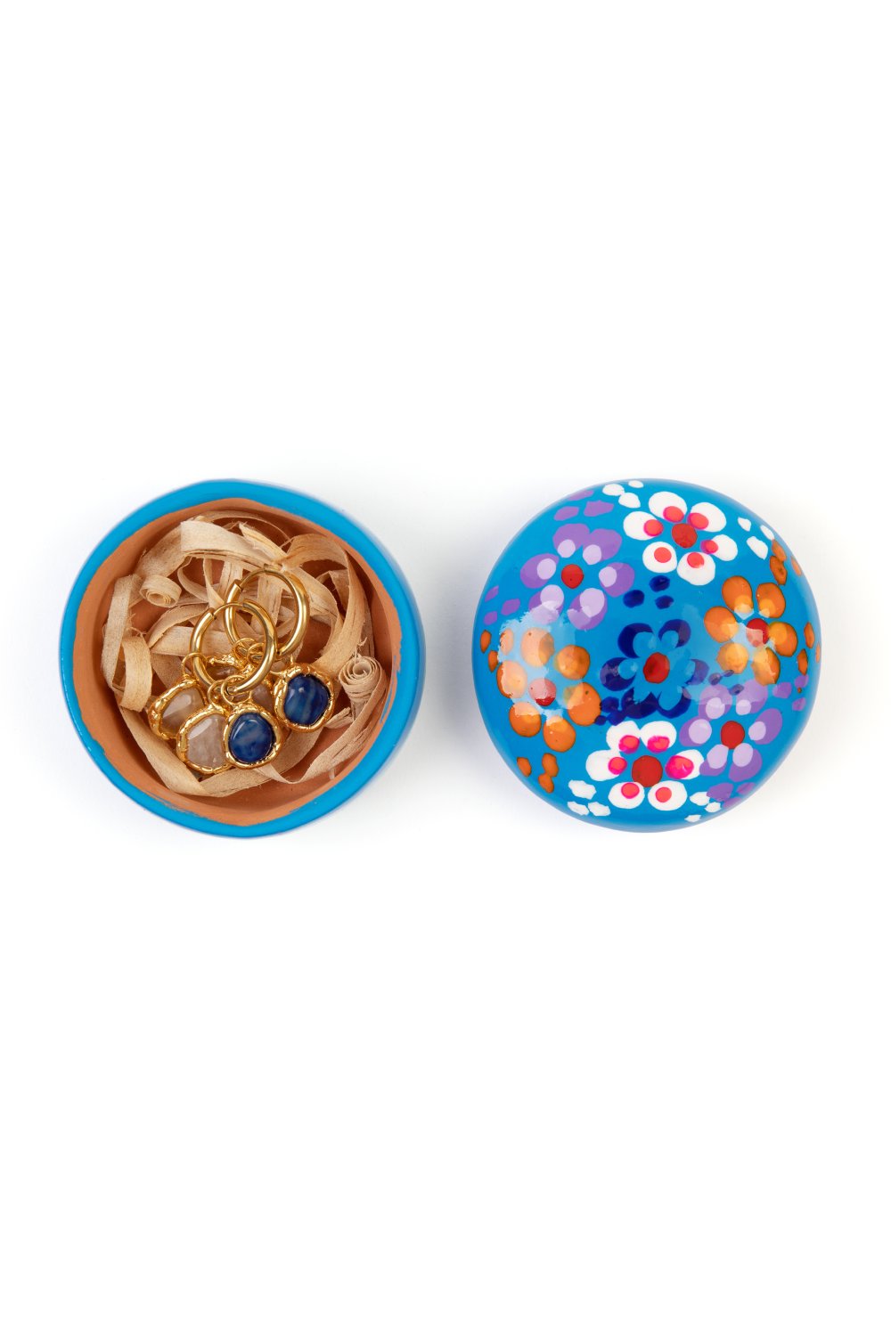 Blue Pitaya Fruit Charm Hoops