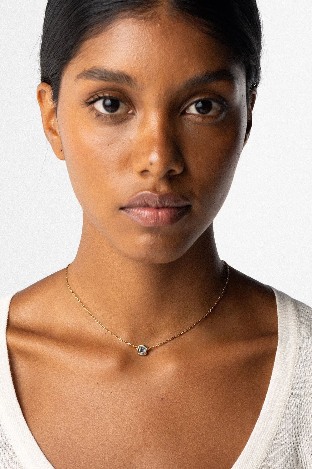 Blue Topaz Cut Gems Choker