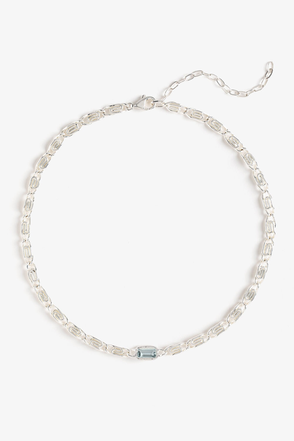 Spiral Blue Topaz Necklace