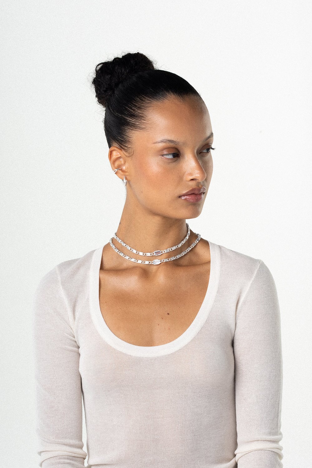 Spiral Blue Topaz Necklace