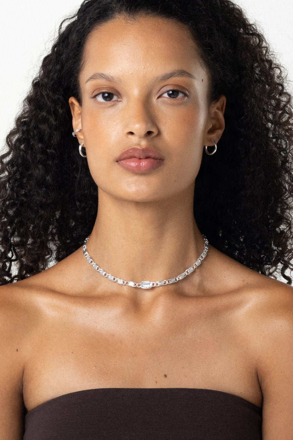 Spiral Blue Topaz Necklace