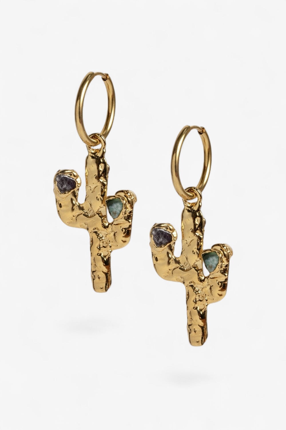 Cactus Flower Hoops
