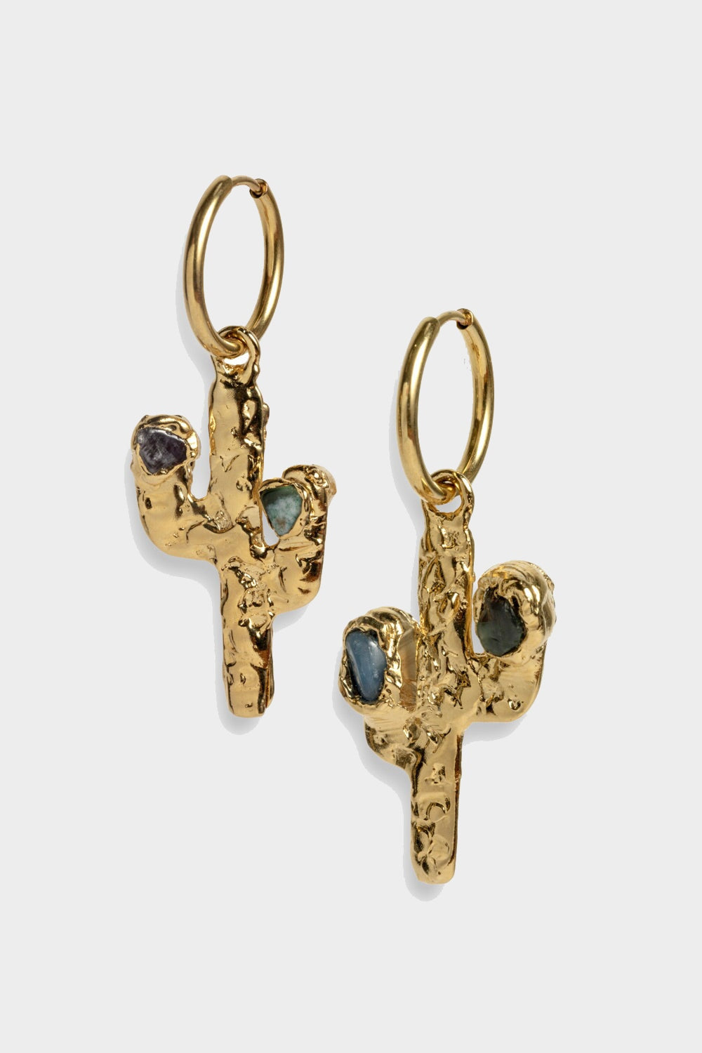 Cactus Flower Hoops