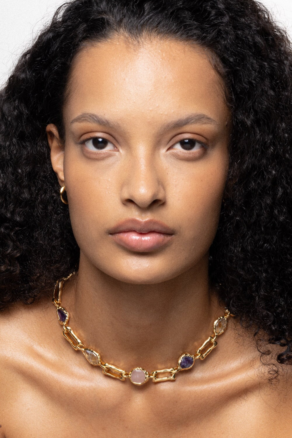 Chunky Love Chain Necklace in Gold