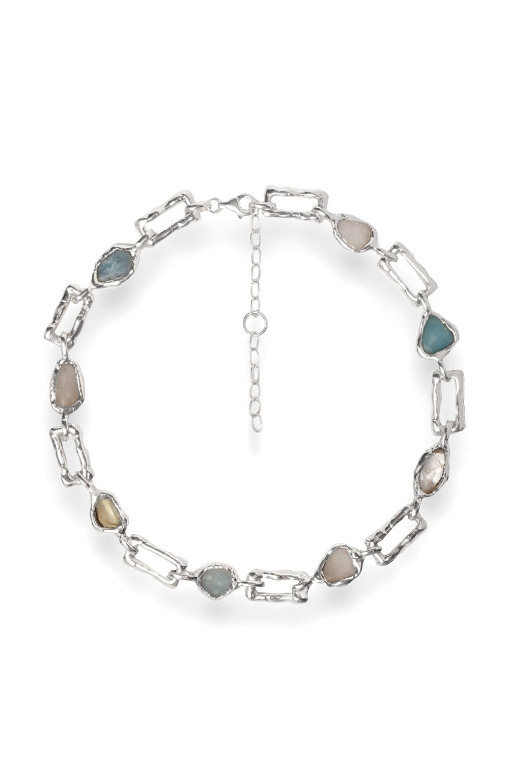 Chunky Love Chain Necklace in Silver