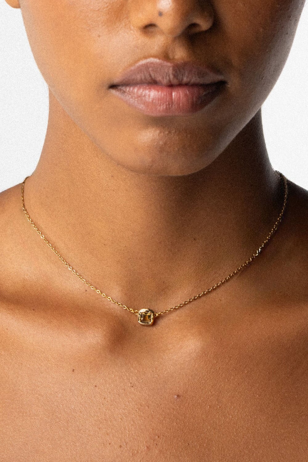 Citrine Cut Gems Choker