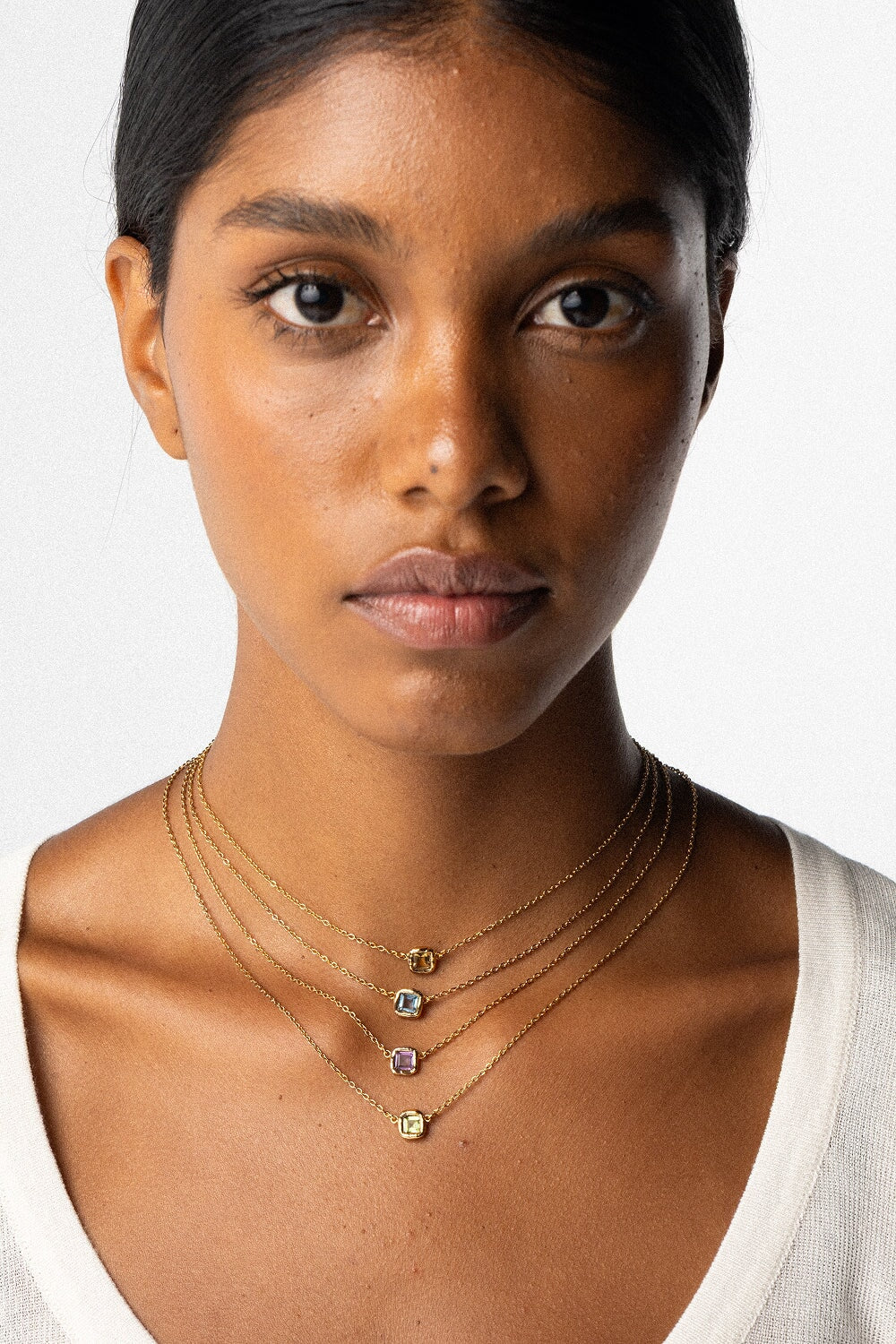 Amethyst Cut Gems Choker