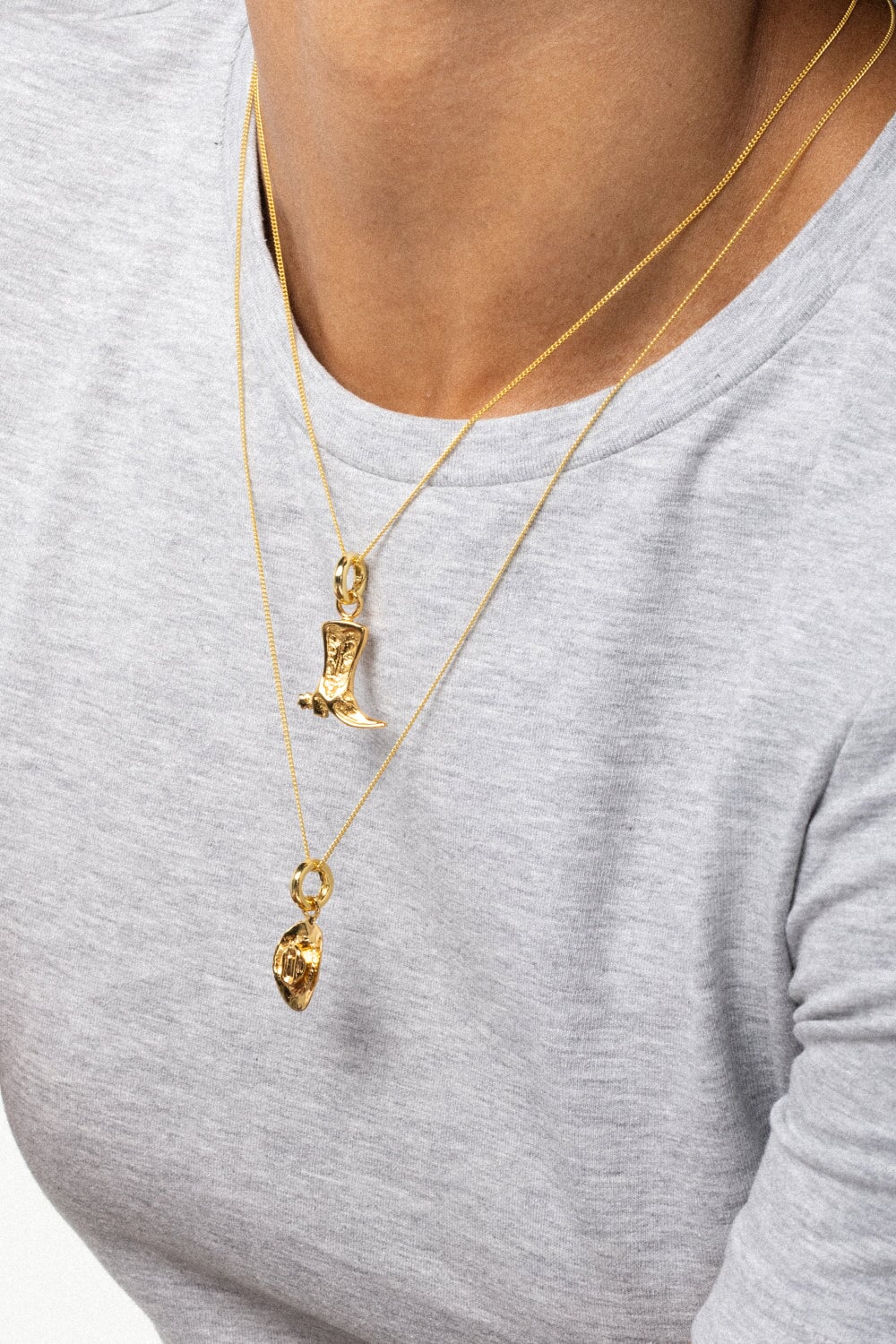 Cowboy Boot Pendant in Gold