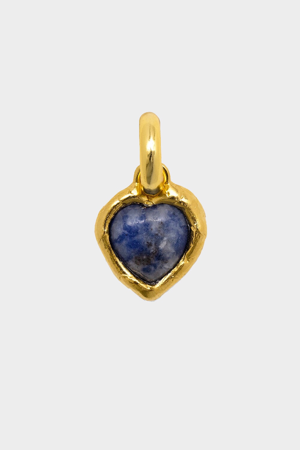Crystal Heart Charm in Gold