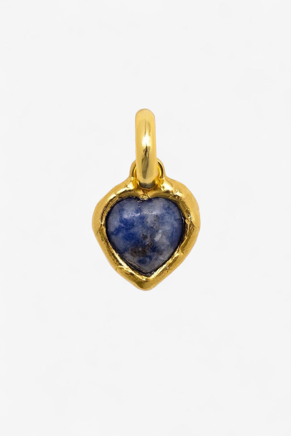 Crystal Heart Charm in Gold