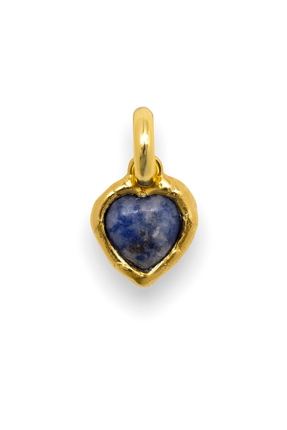 Crystal Heart Charm in Gold