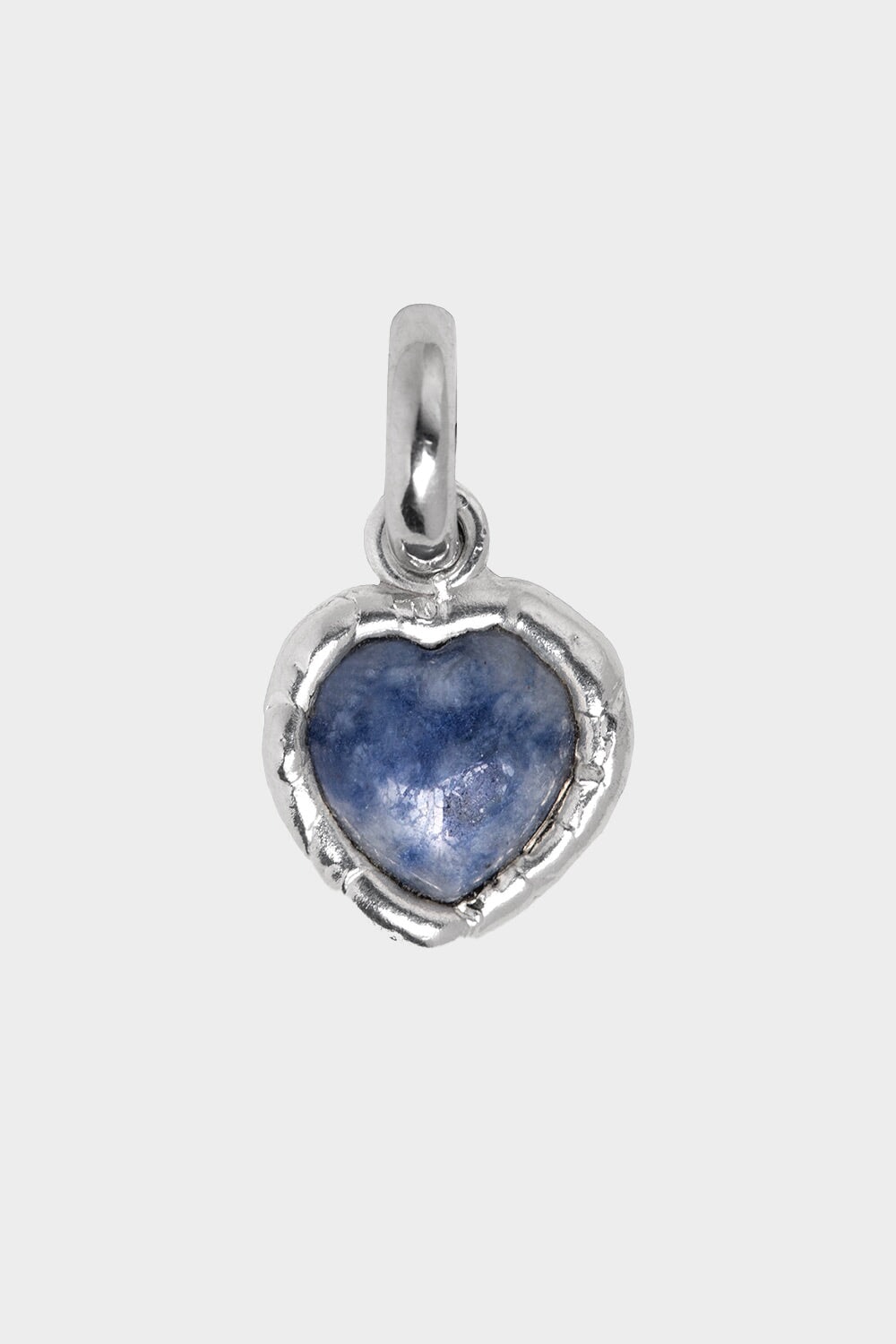 Crystal Heart Charm in Silver