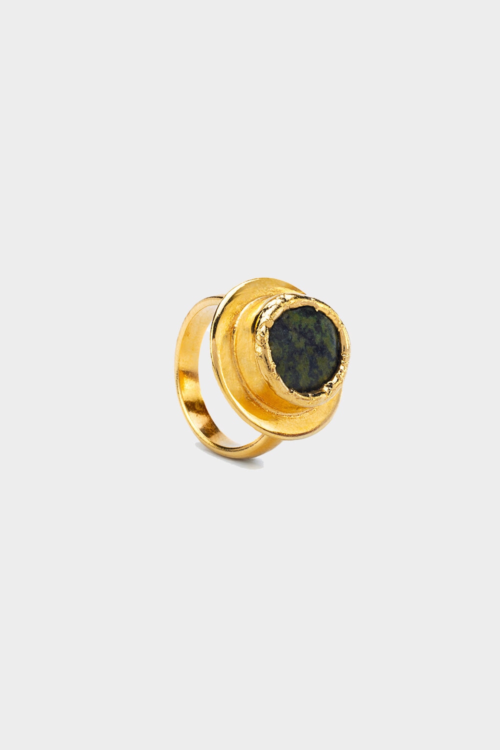 Crystal Planet Ring in Gold