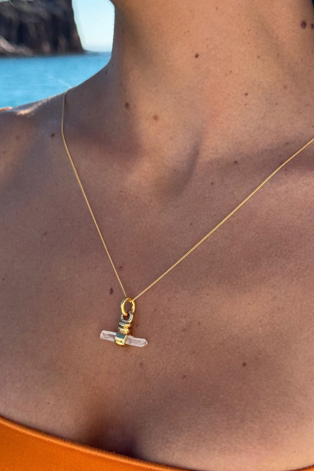 Crystal T-Bar Pendant