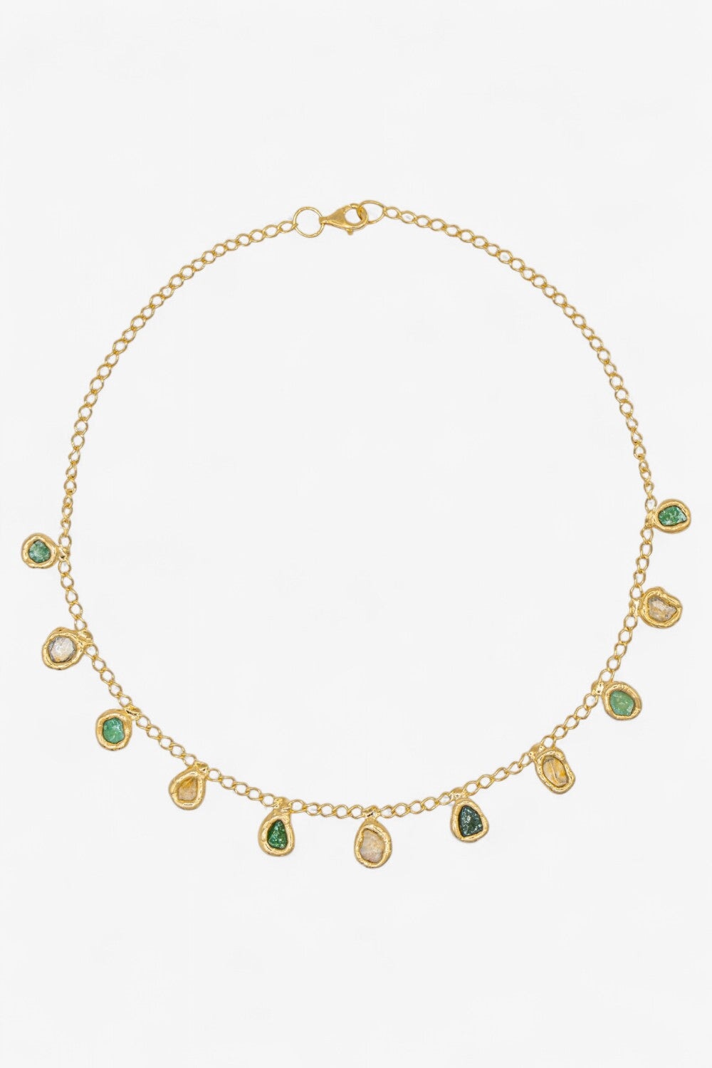 Crystal Two-Tone Necklace in Gold