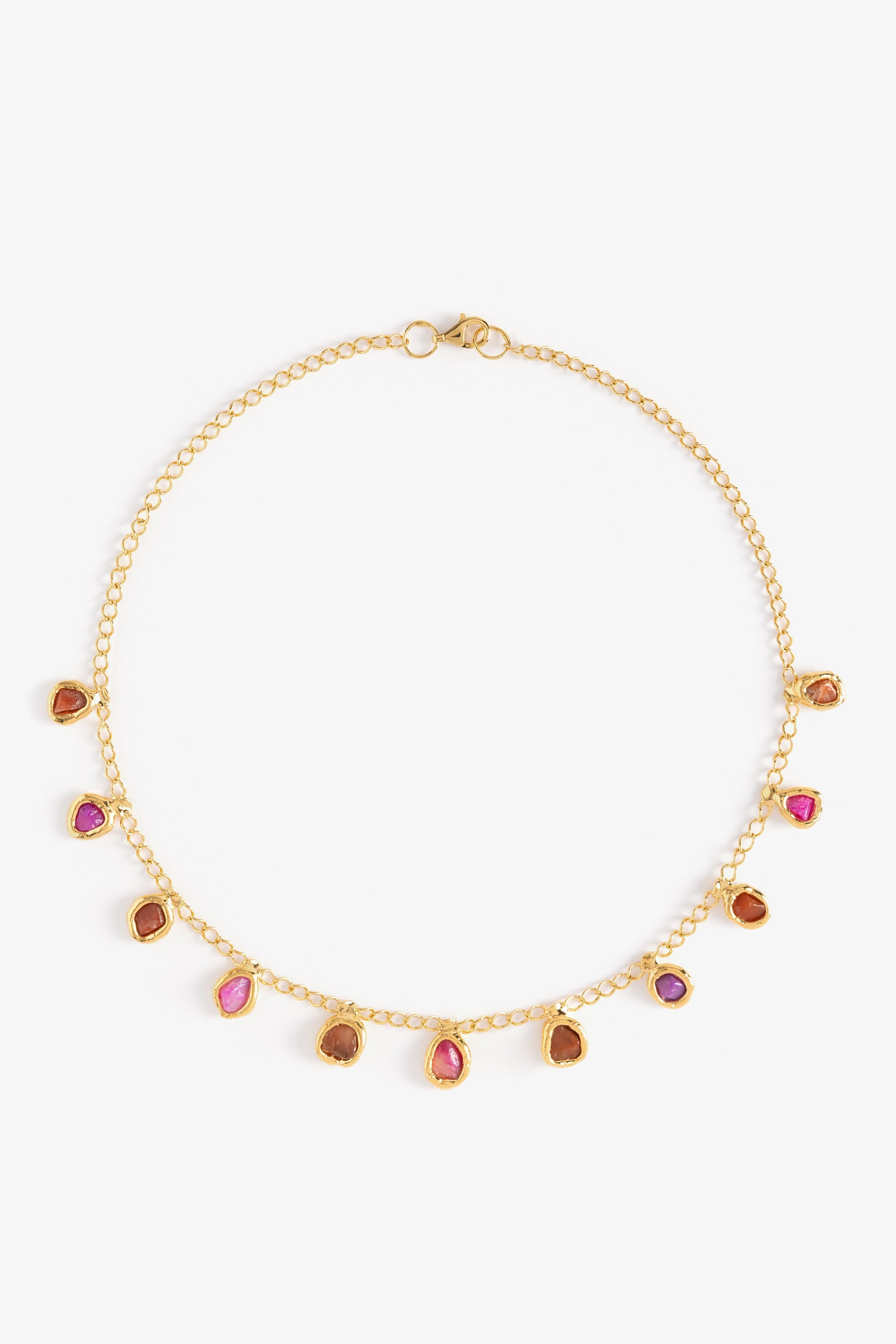 Crystal Two-Tone Necklace in Gold
