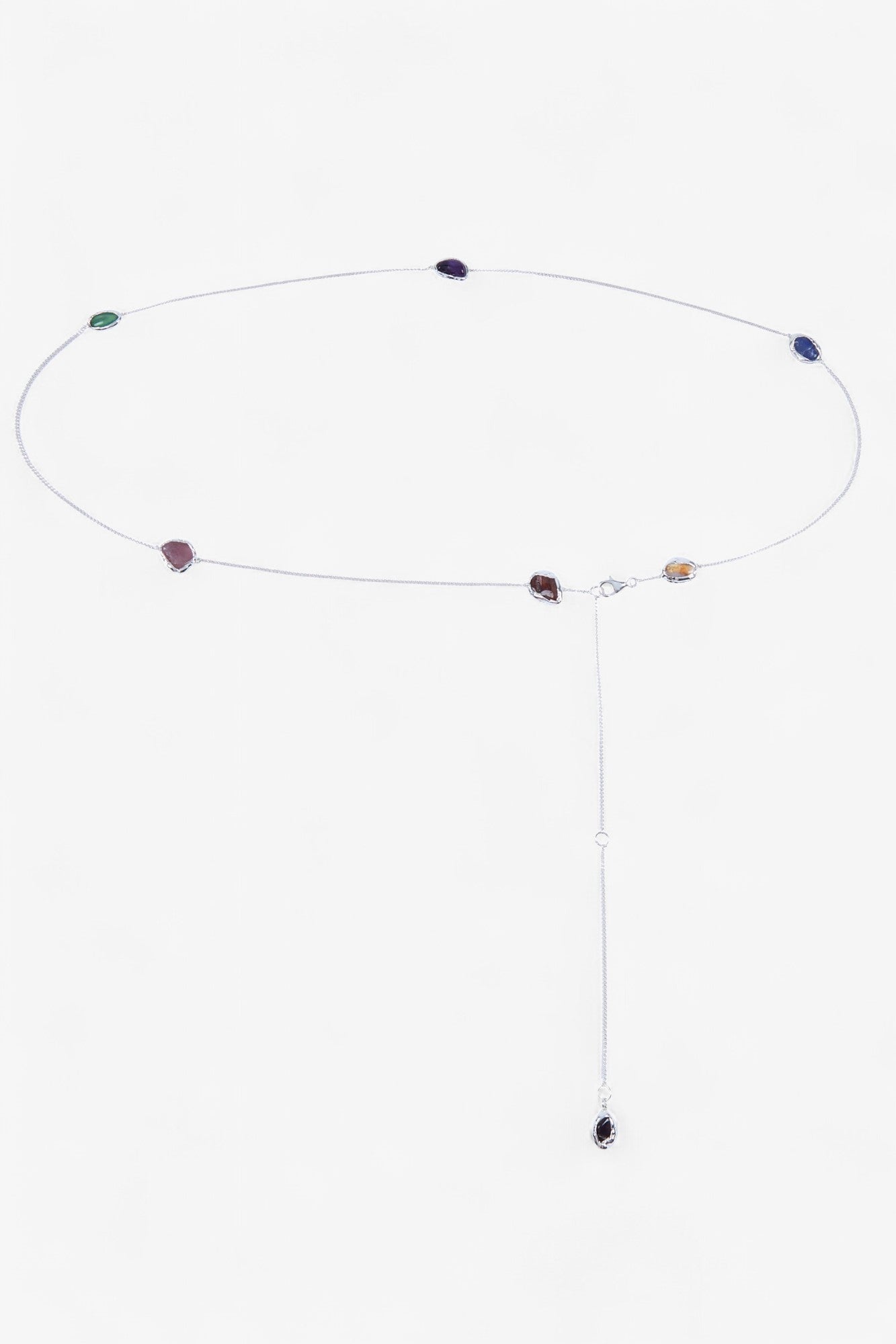 Cubana Long Necklace & Body Chain in Silver