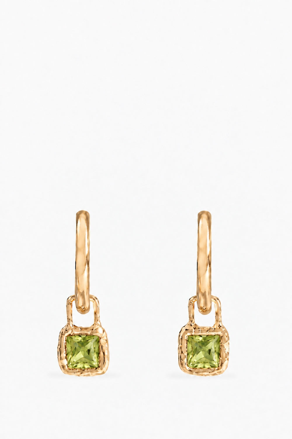 Cut Gems Hoops Peridot