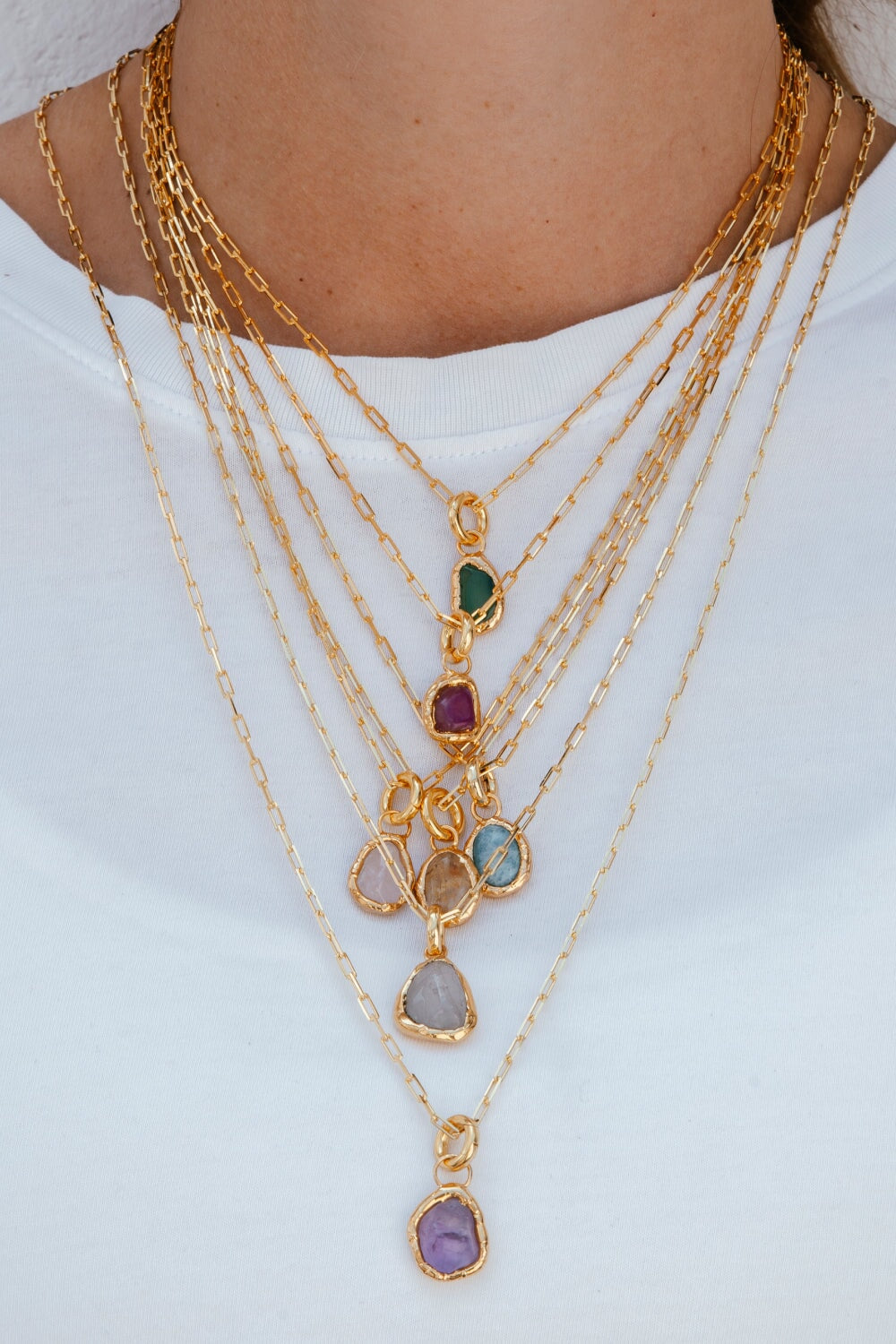 Gemstone Charm in Gold