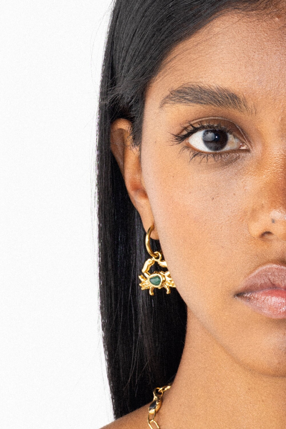 Gemstone Crab Hoops