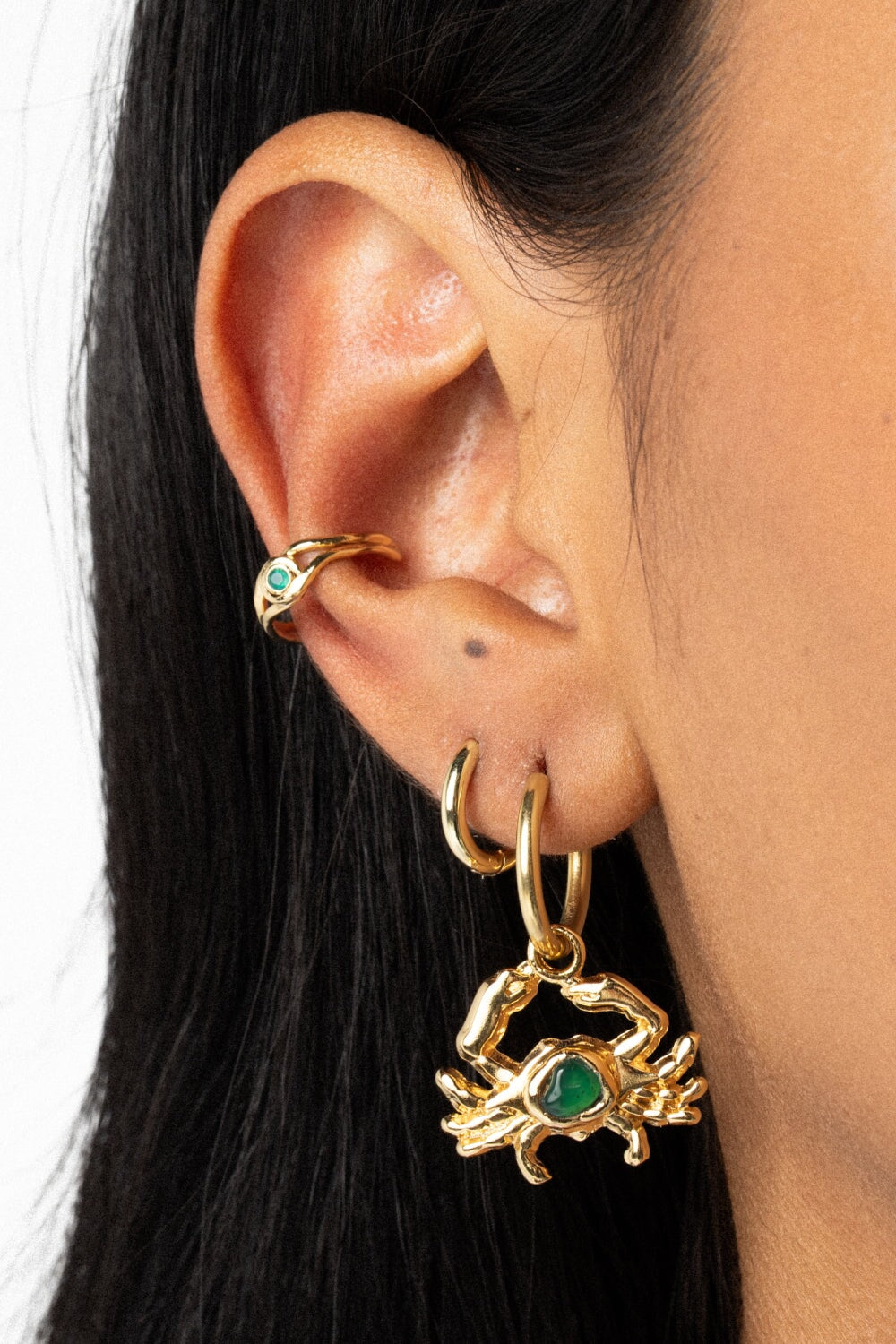 Gemstone Crab Hoops