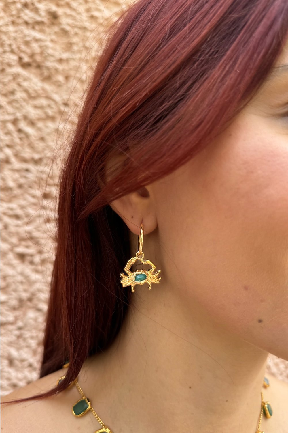 Gemstone Crab Hoops