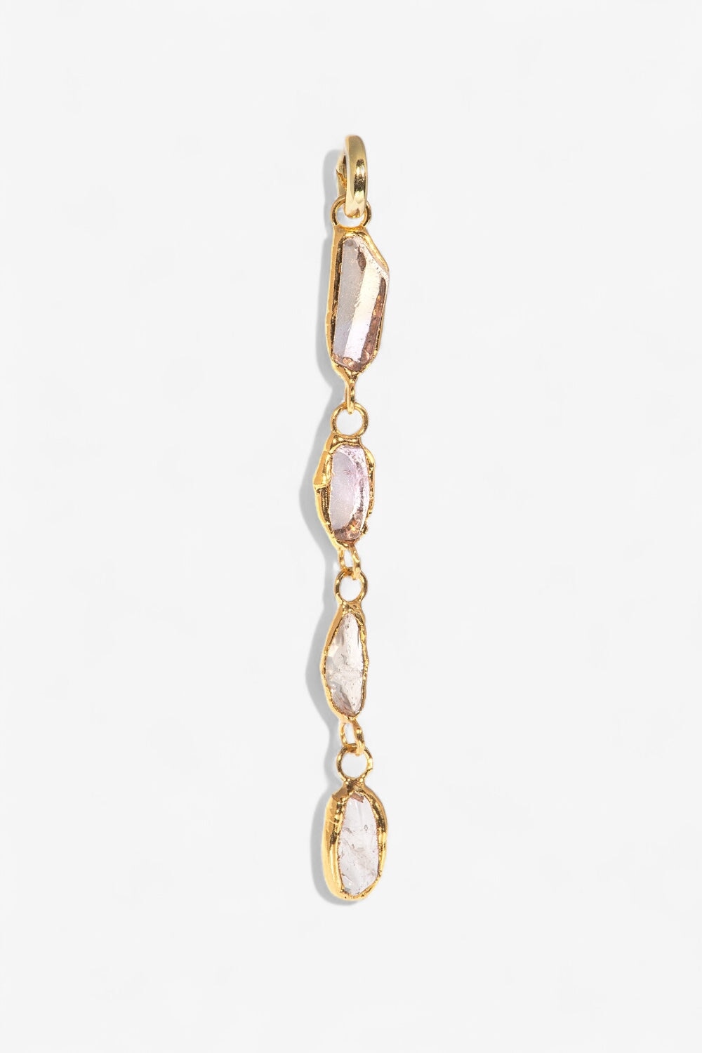 Gemstone Drop Charm in Gold