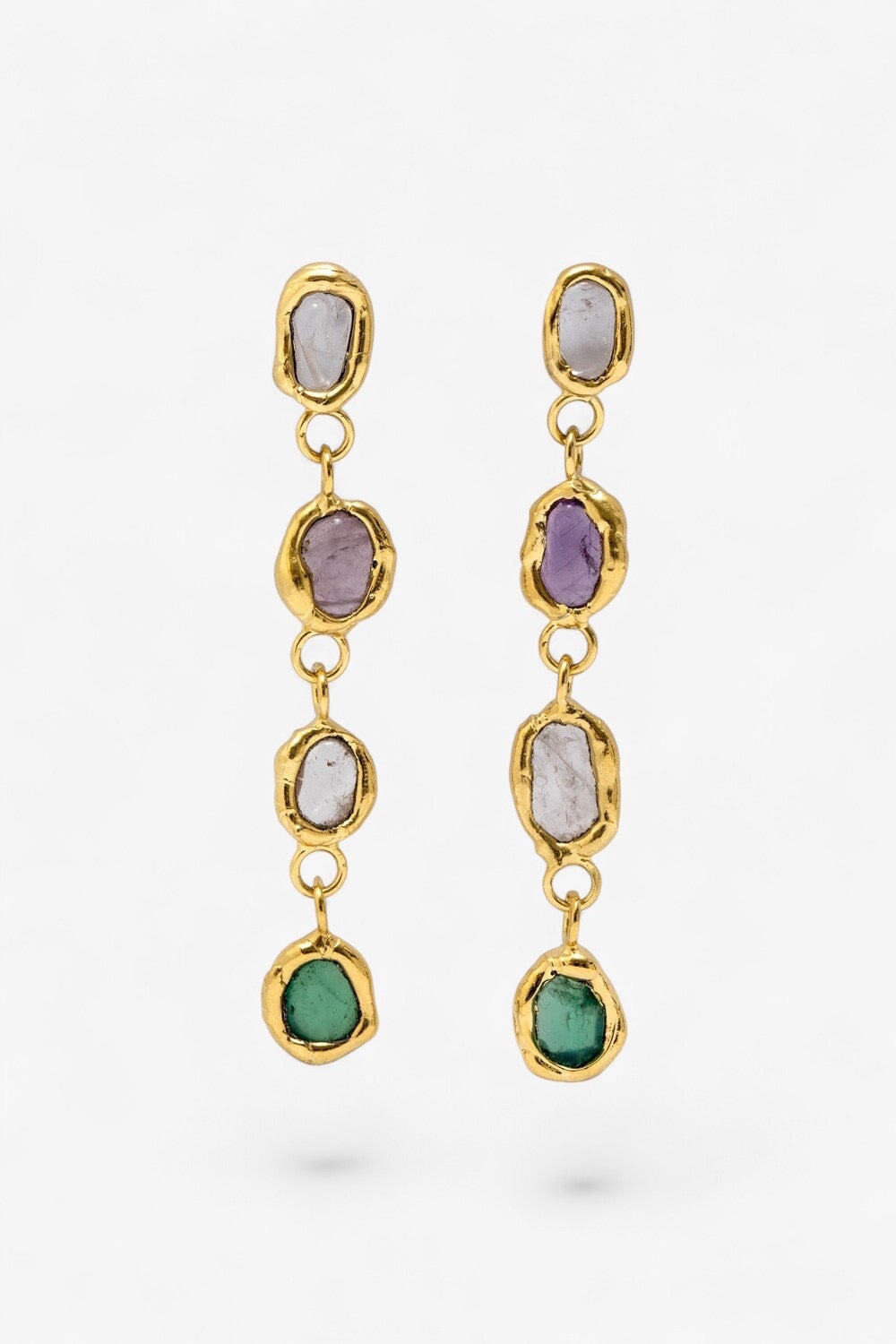 Gemstone Drop Earrings