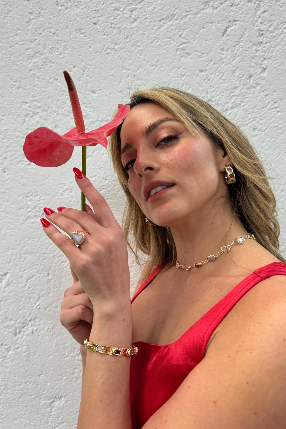 Gold Paraíso Gemstone Hoops