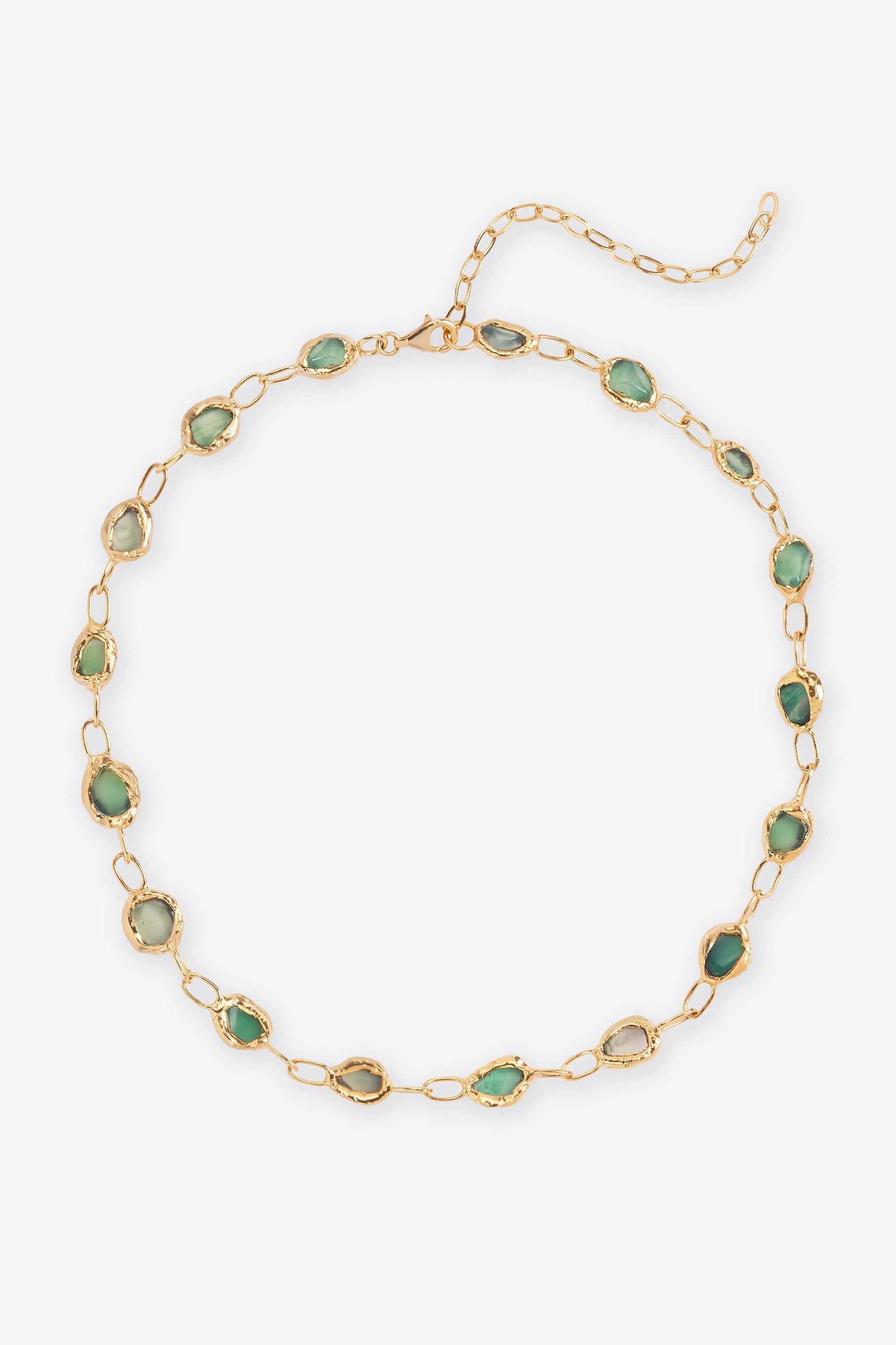 Molten Jade Necklace in Gold
