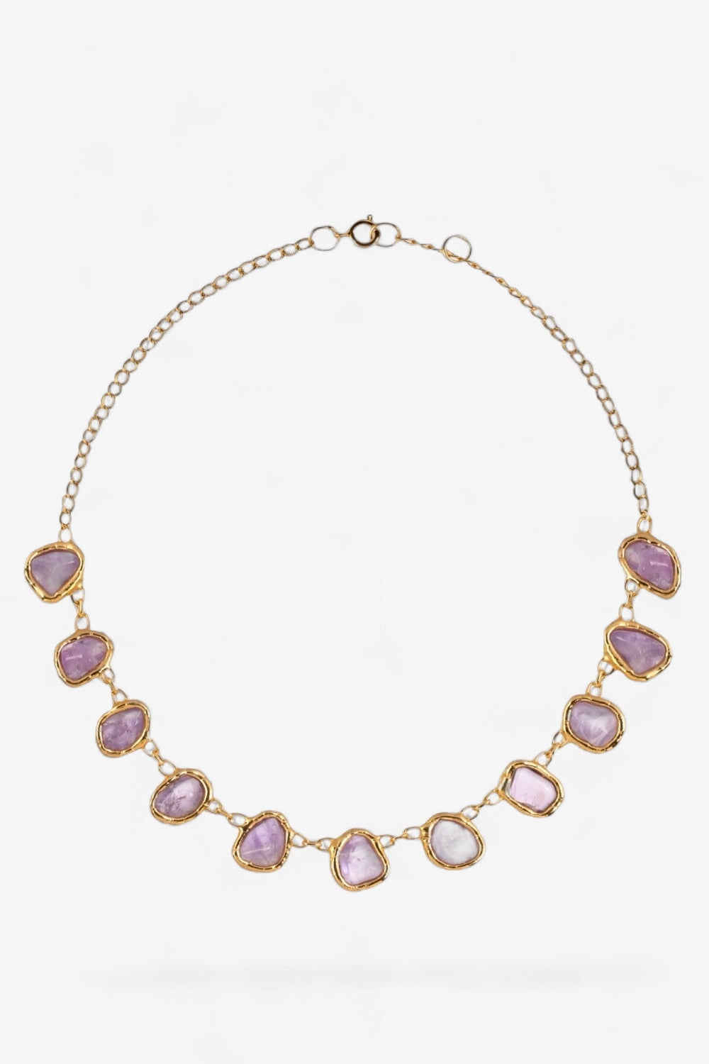 Large Gemstone Necklace in Gold
