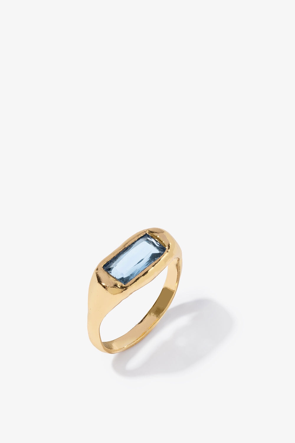 Lava Bar Ring Blue Topaz