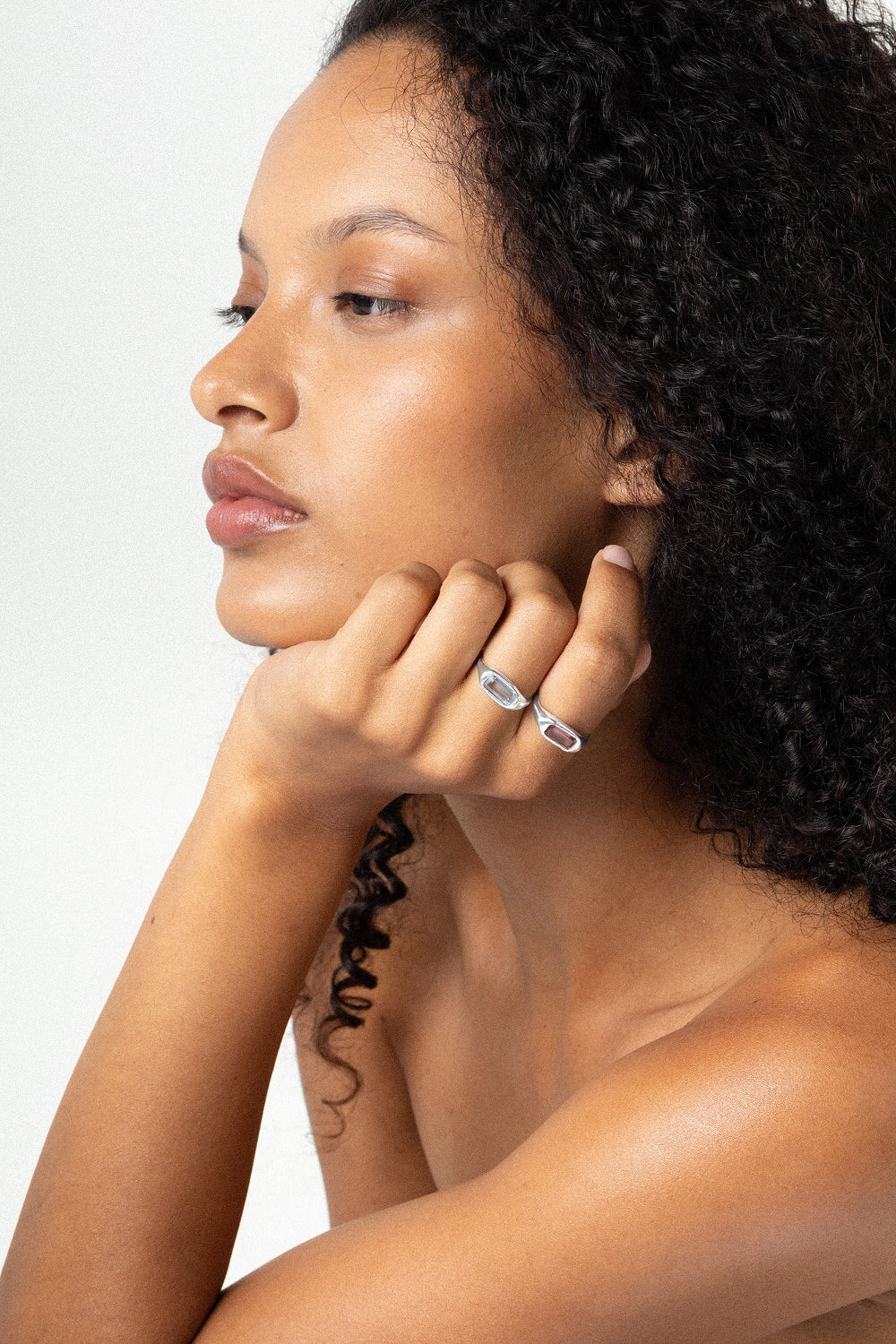 Lava Bar Ring Blue Topaz
