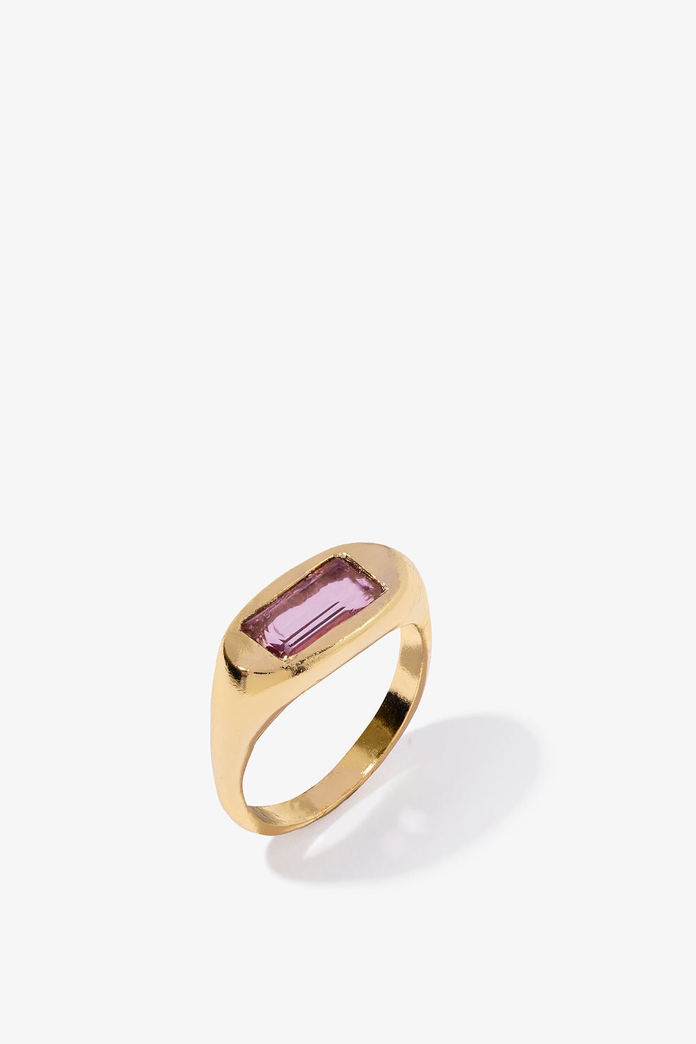 Lava Bar Ring Pink Topaz