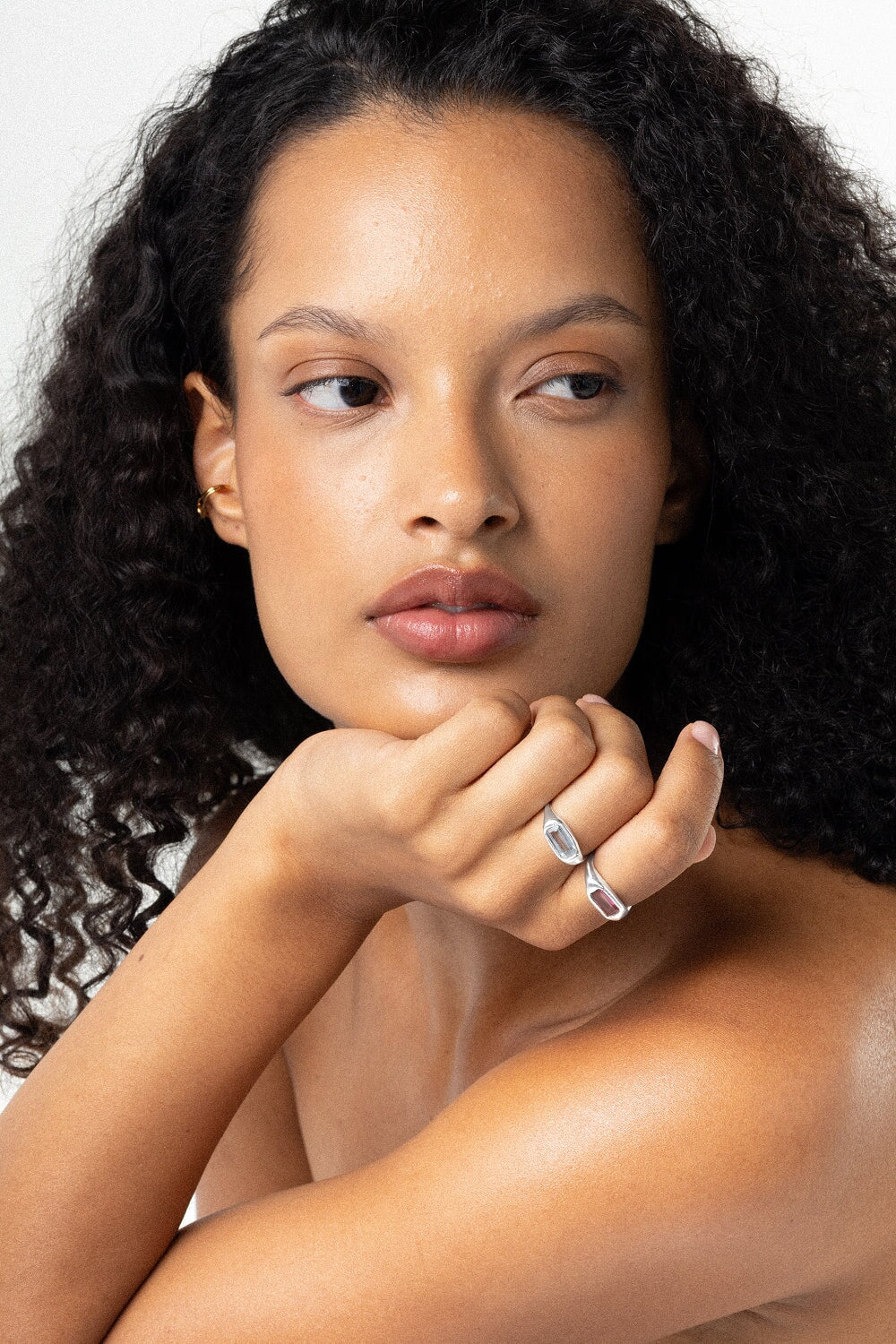 Lava Bar Ring Blue Topaz
