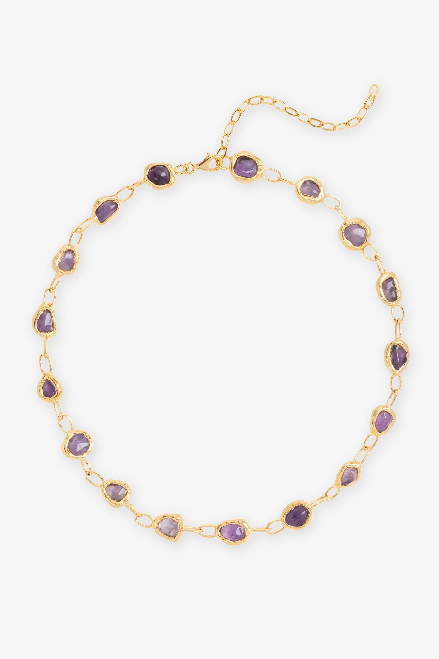 Molten Amethyst Necklace in Gold