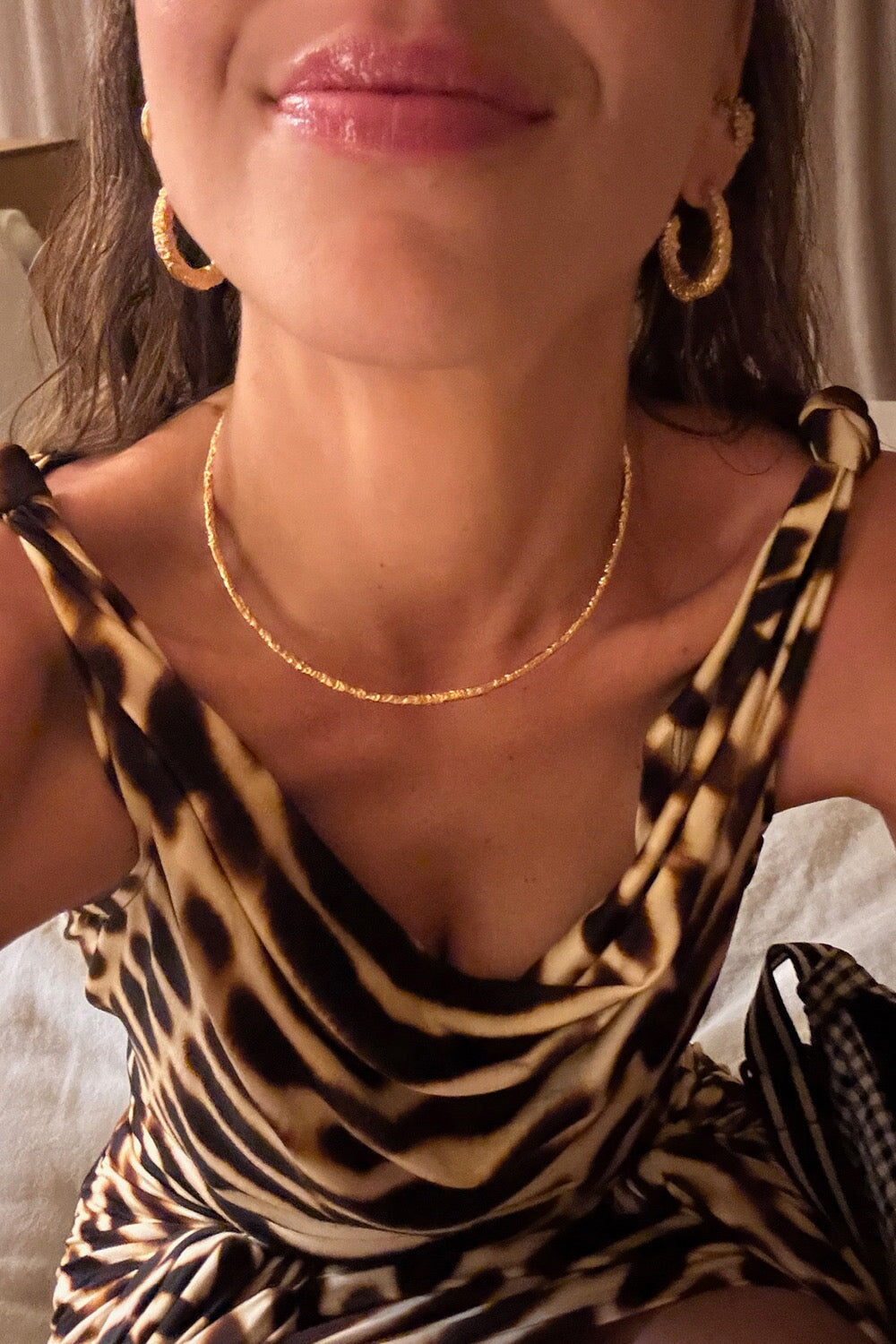 Molten Choker in Gold