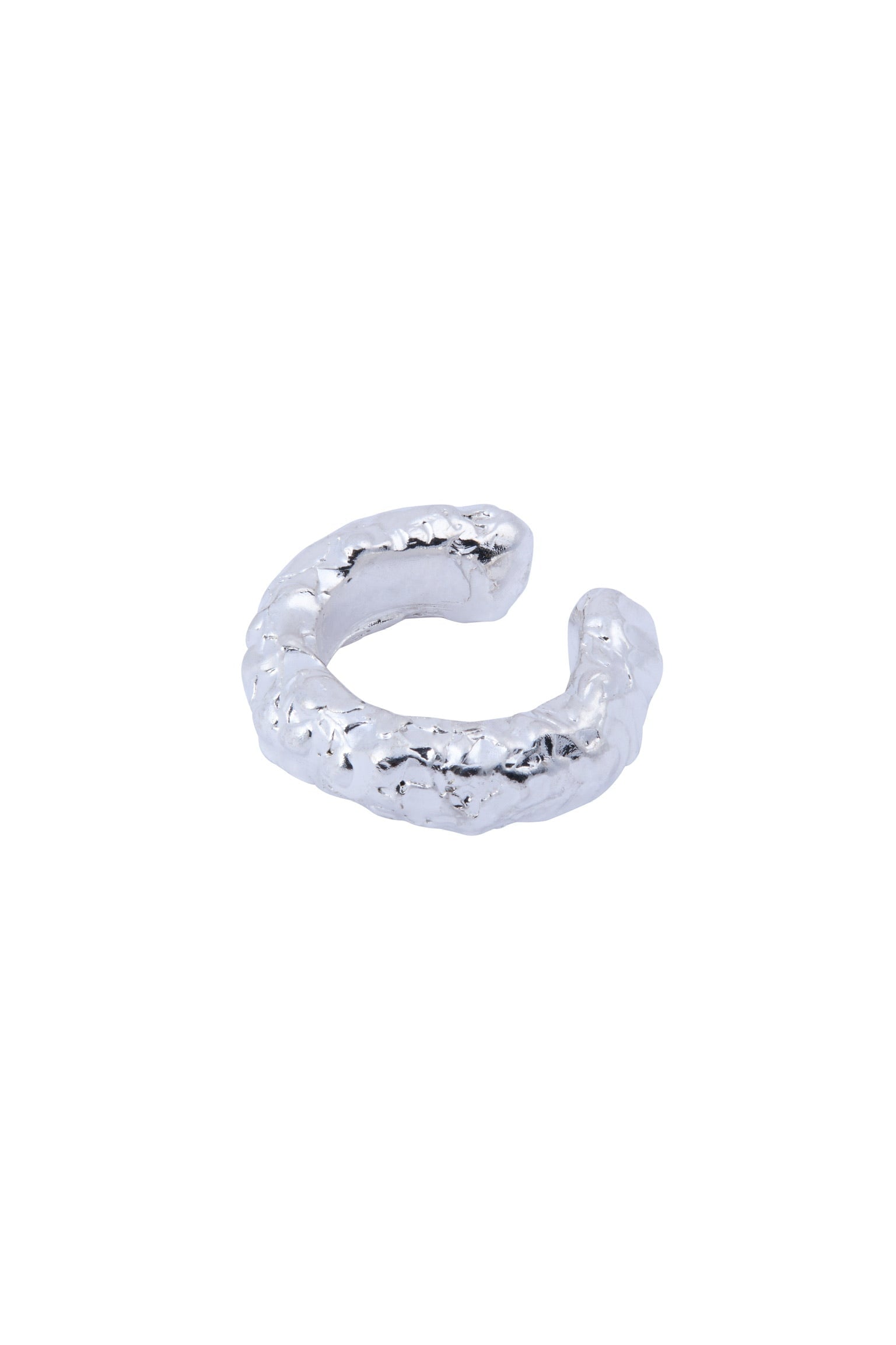 Molten Ear Cuff in Silver