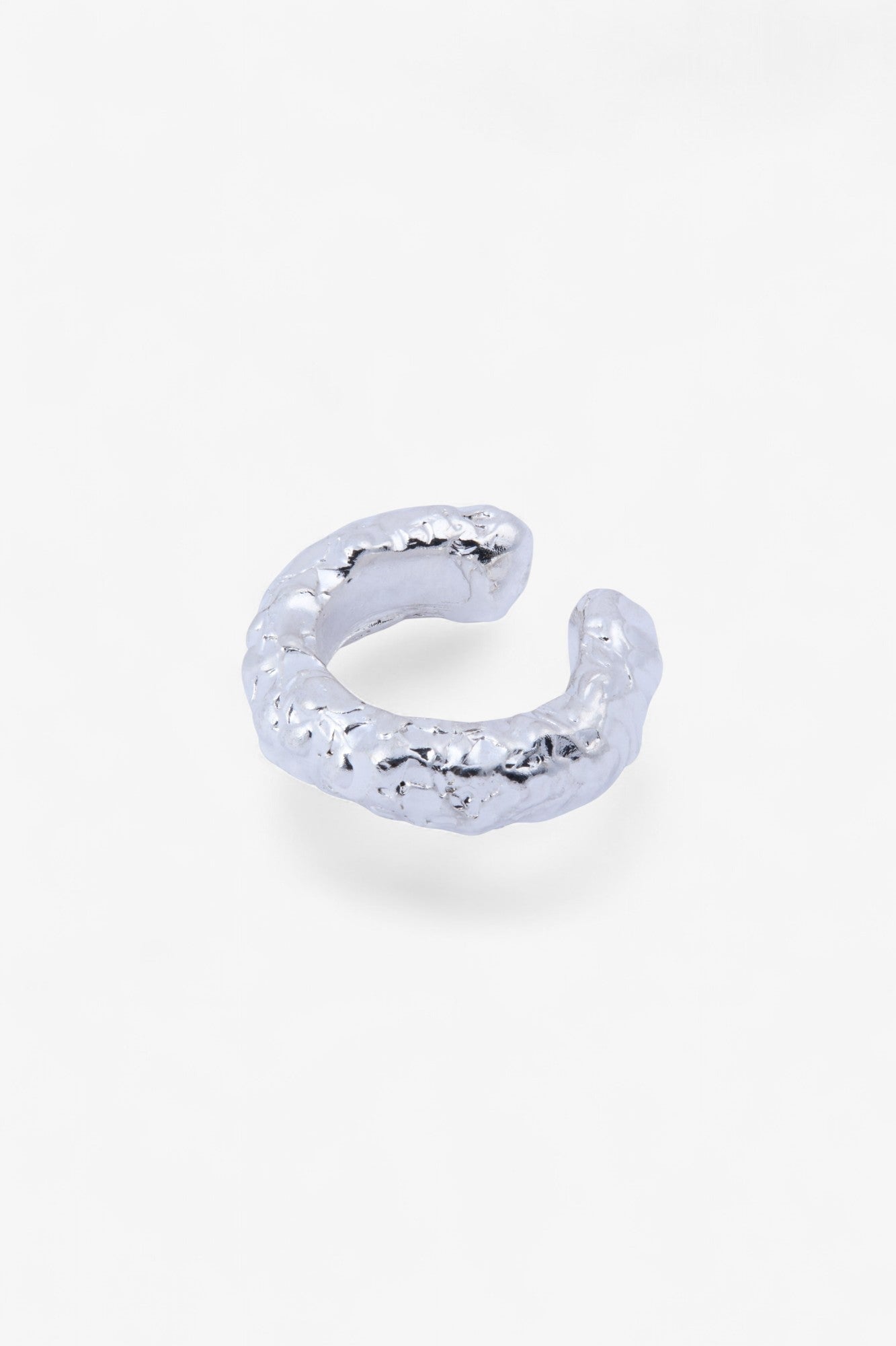Molten Ear Cuff in Silver
