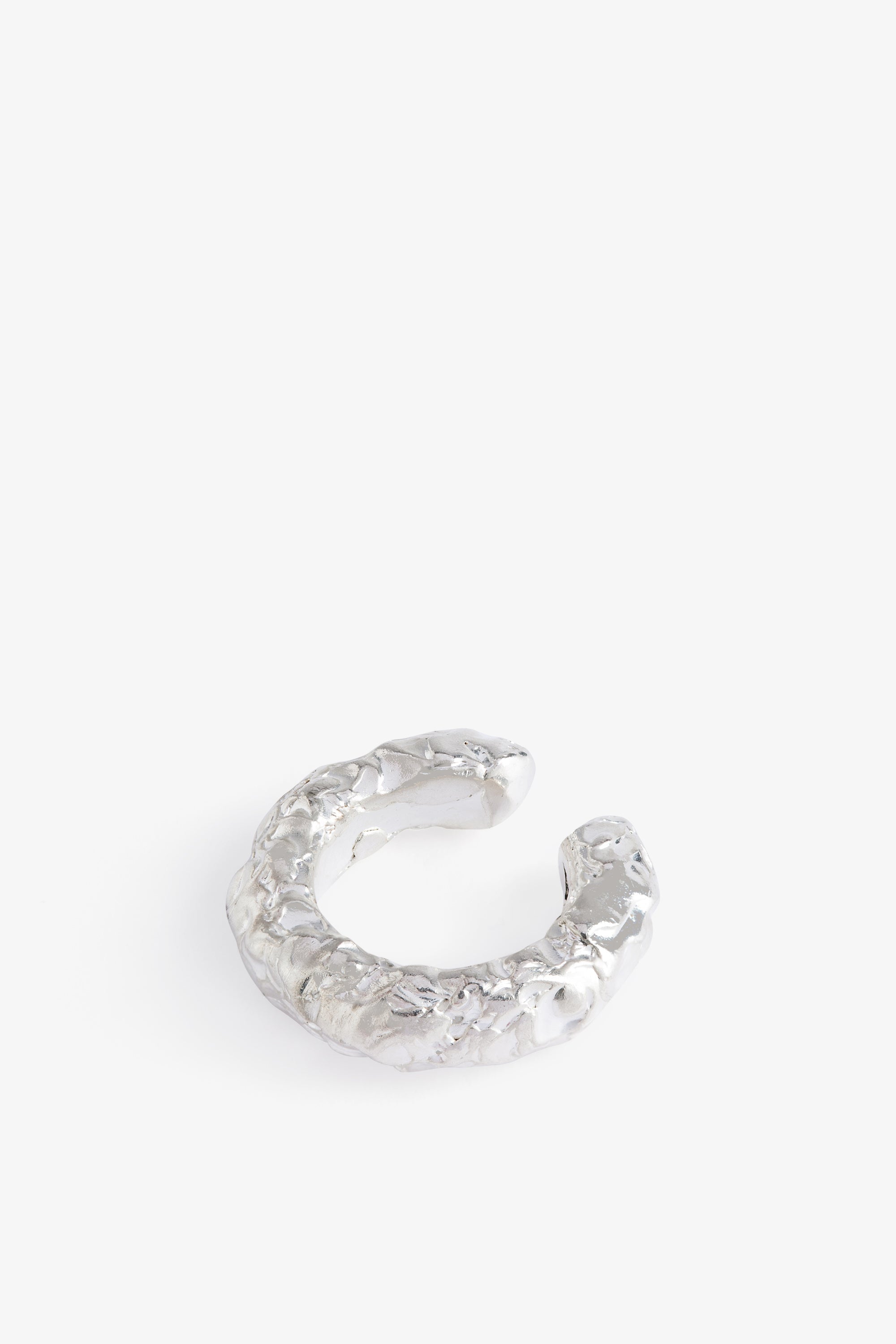 Molten Ear Cuff in Silver