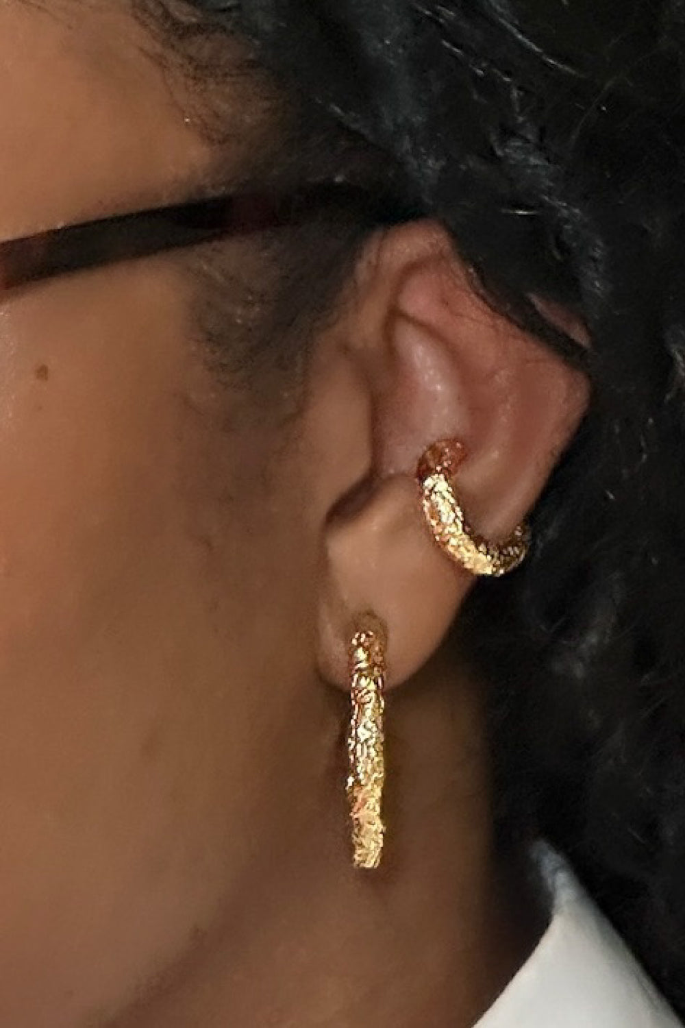 Molten Ear Cuff in Gold