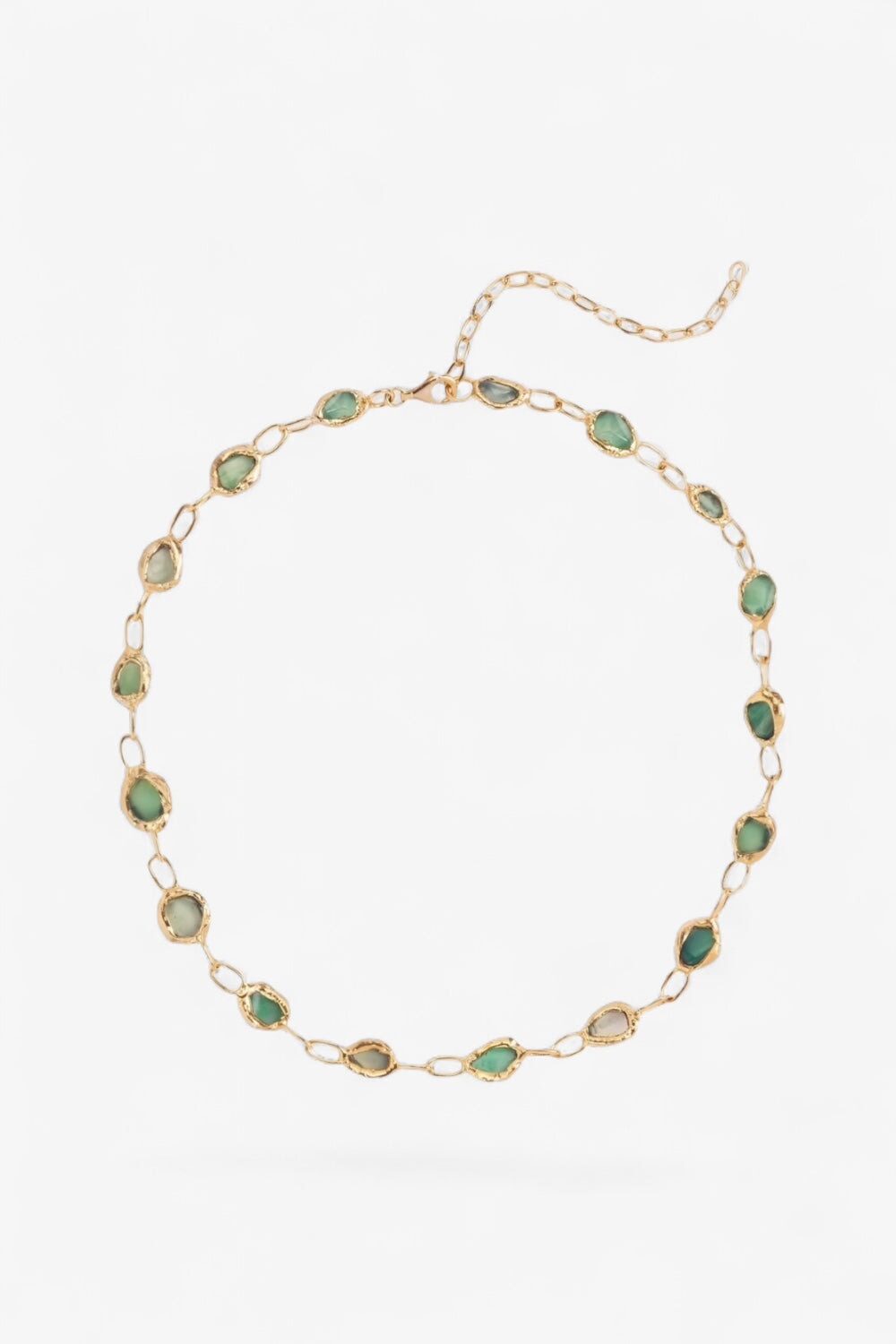 Molten Jade Necklace in Gold